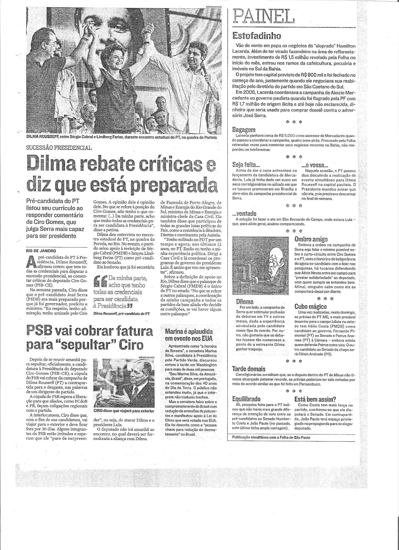 Dilma rebate críticas e diz que está preparada
