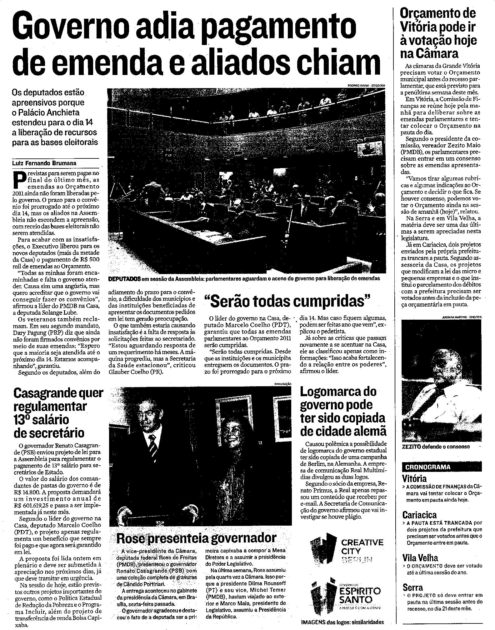 Governo adia pagamento de emenda e aliados chiam