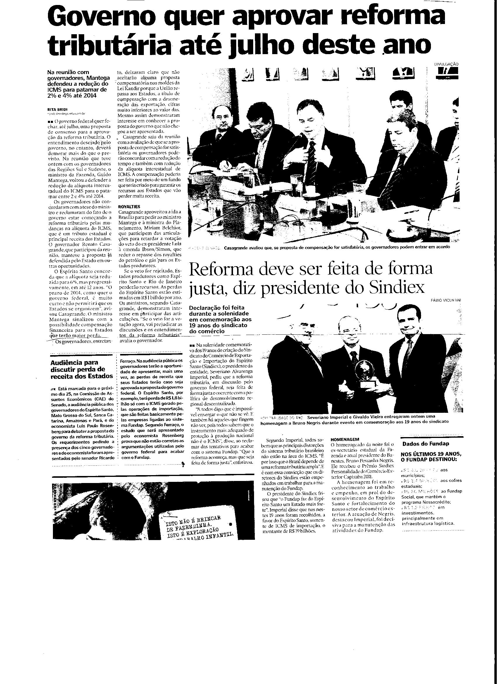 Governo quer aprovar reforma tributária até julho deste ano