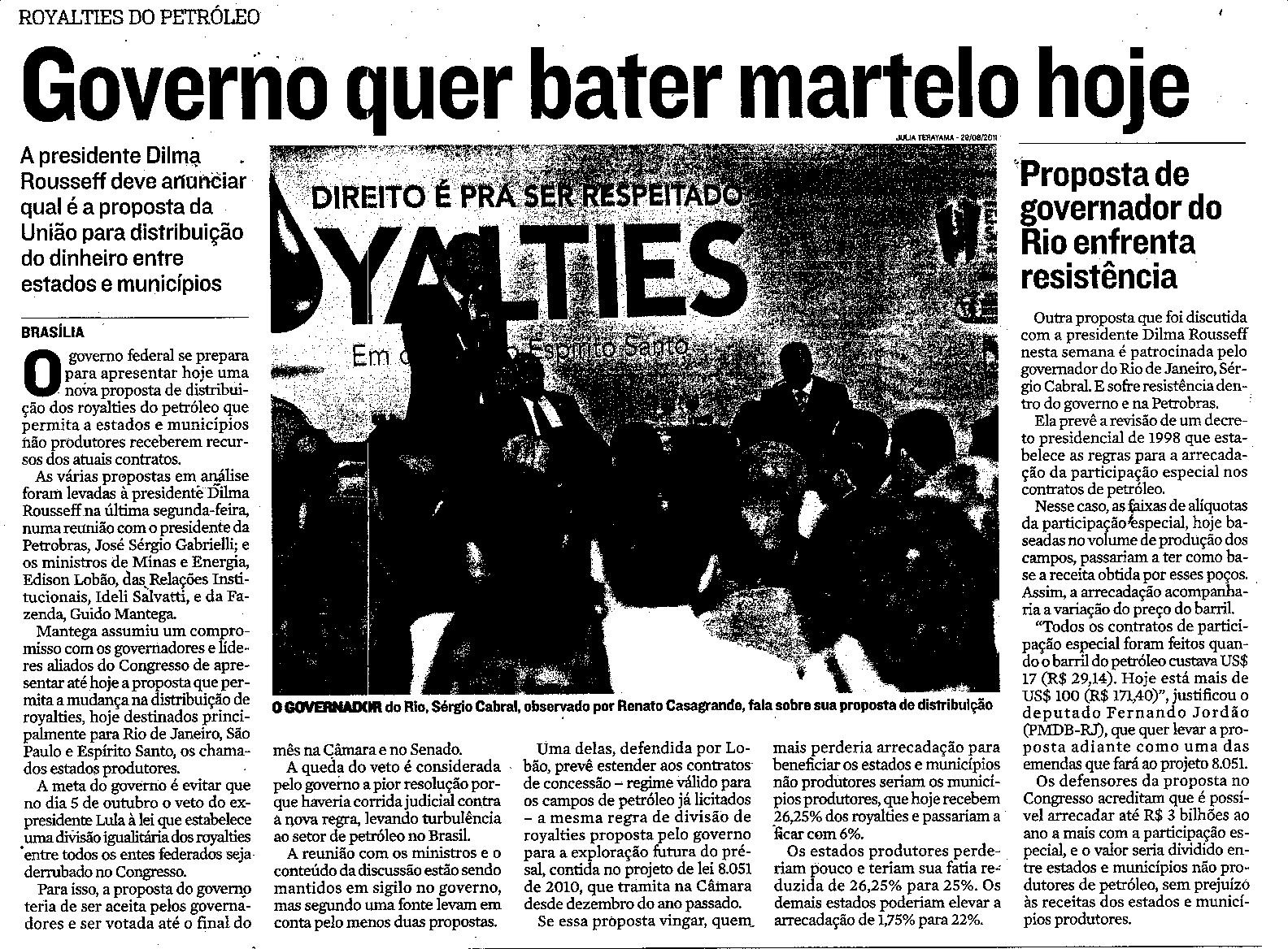 Governo quer economizar R$ 50 milhões até 2012