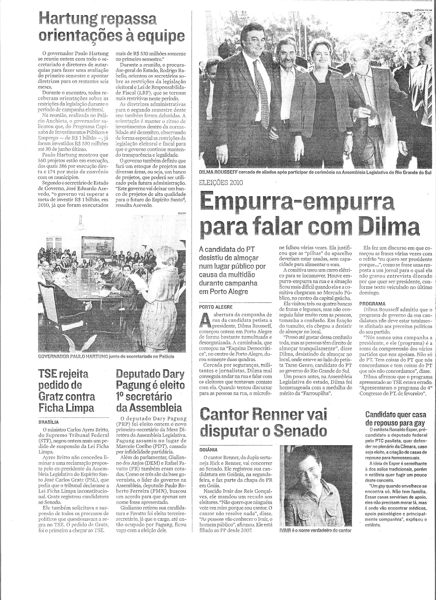 Empurra - empurra para falar com Dilma