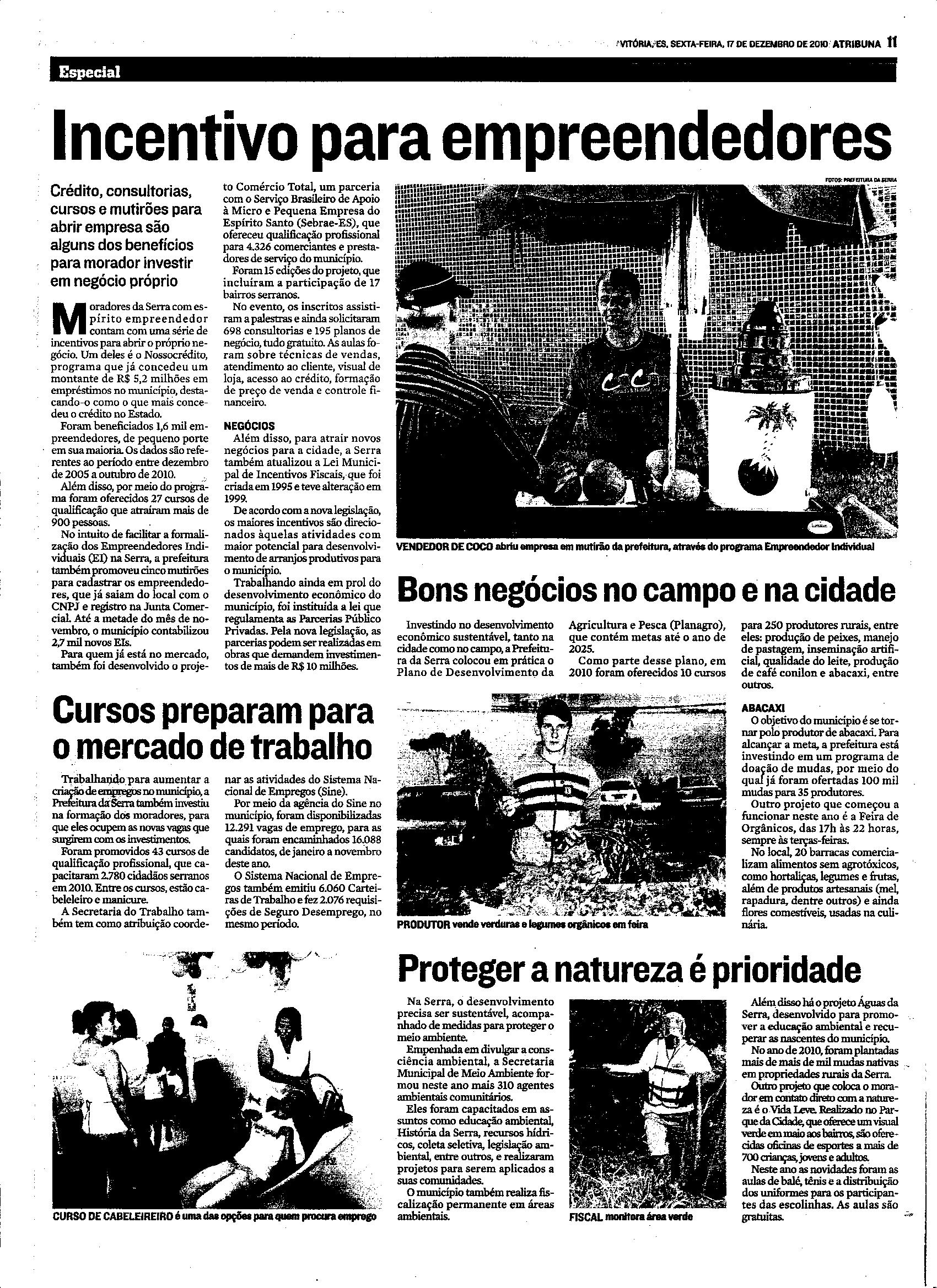 Incentivo para empreendedores