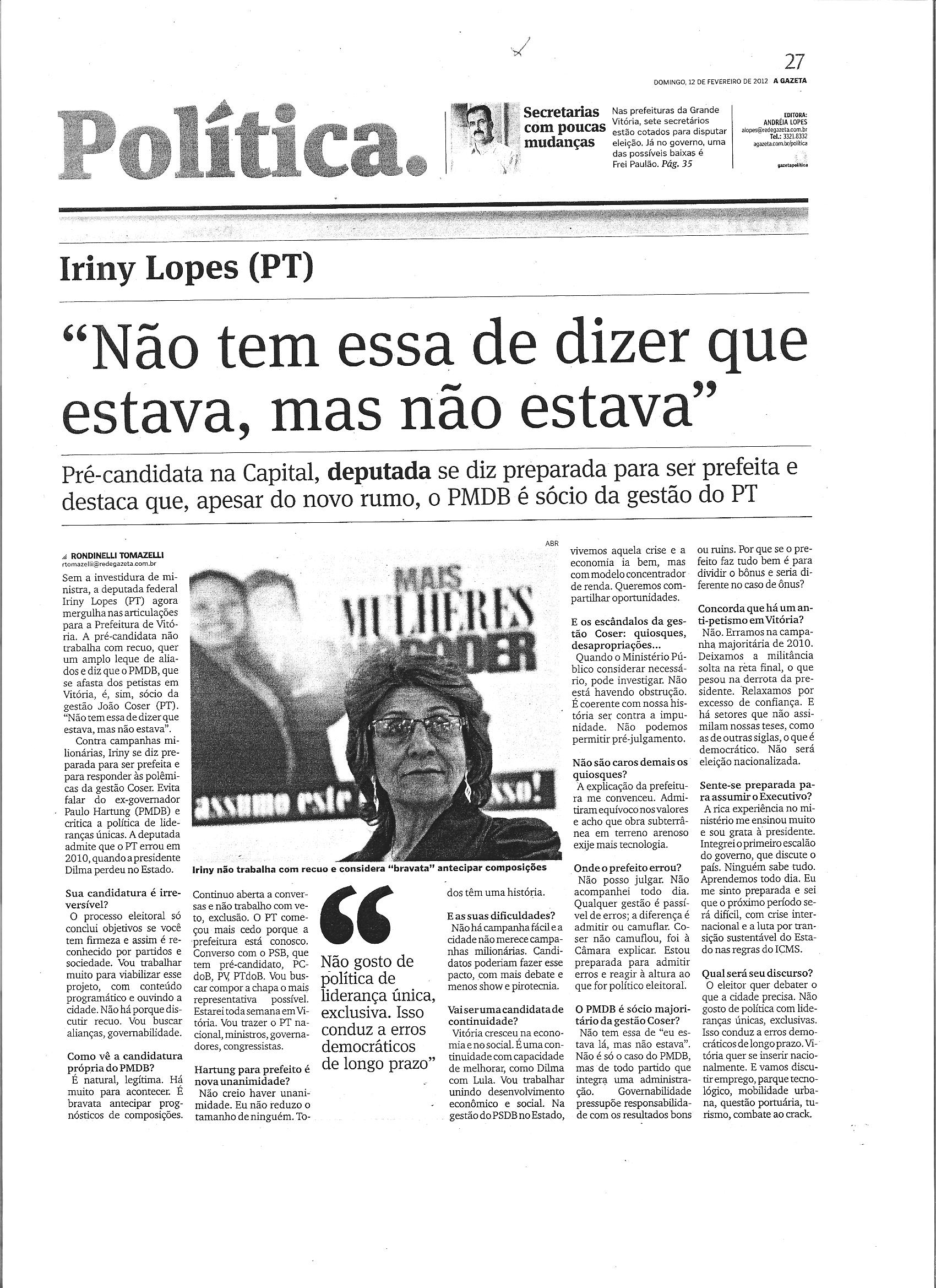 Iriny Lopes: 