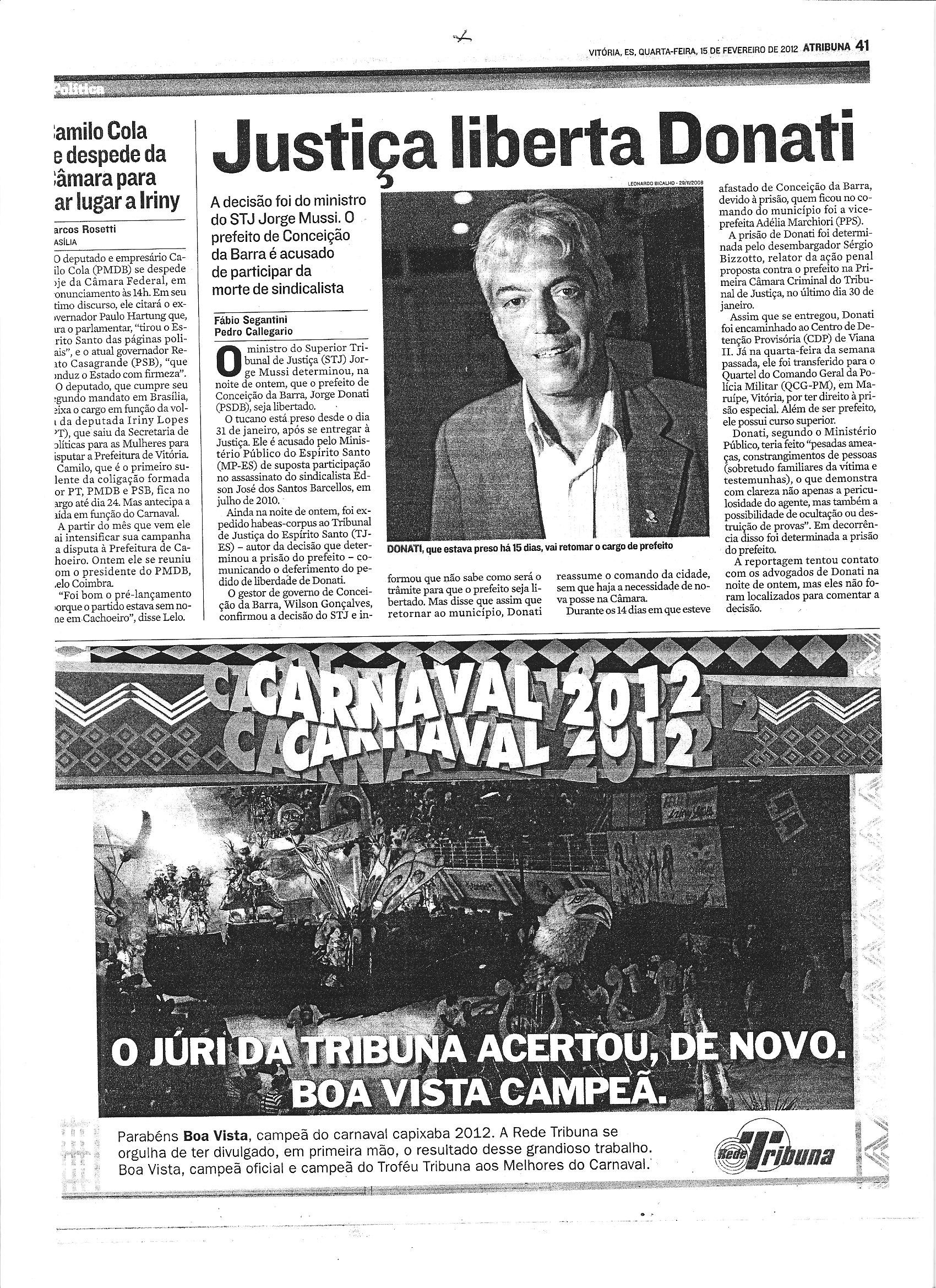 Justiça corta salário de prefeito de Cachoeiro