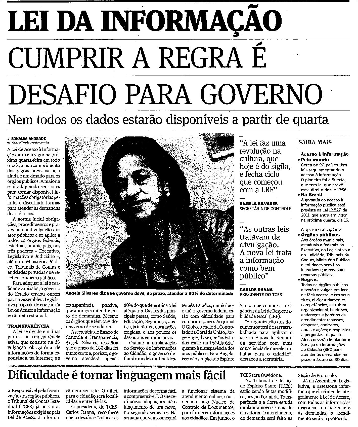 Lei da Informação - Cumprir a regra é desafio para governo