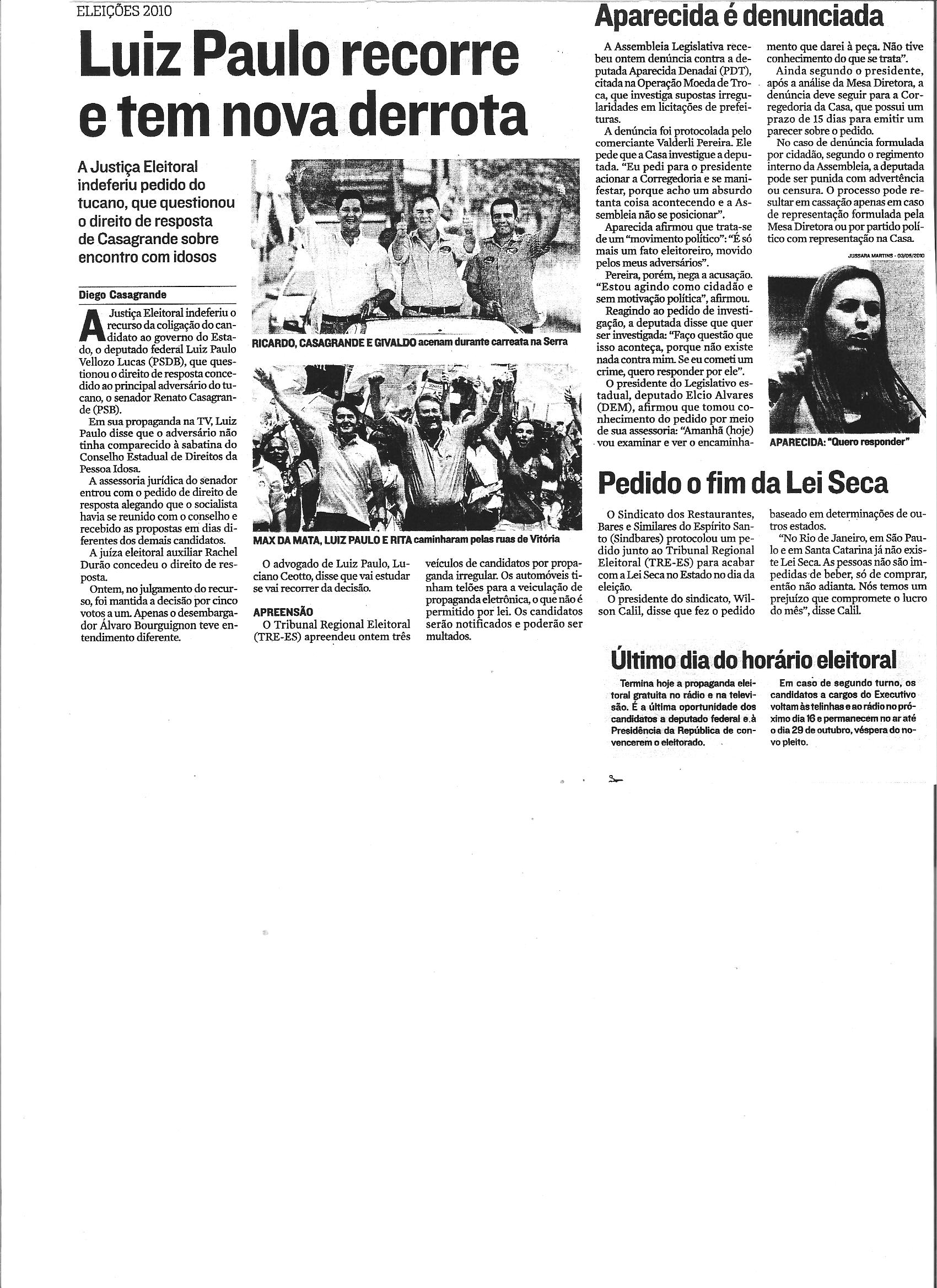Luiz Paulo tem vitória no TSE (Plenário)