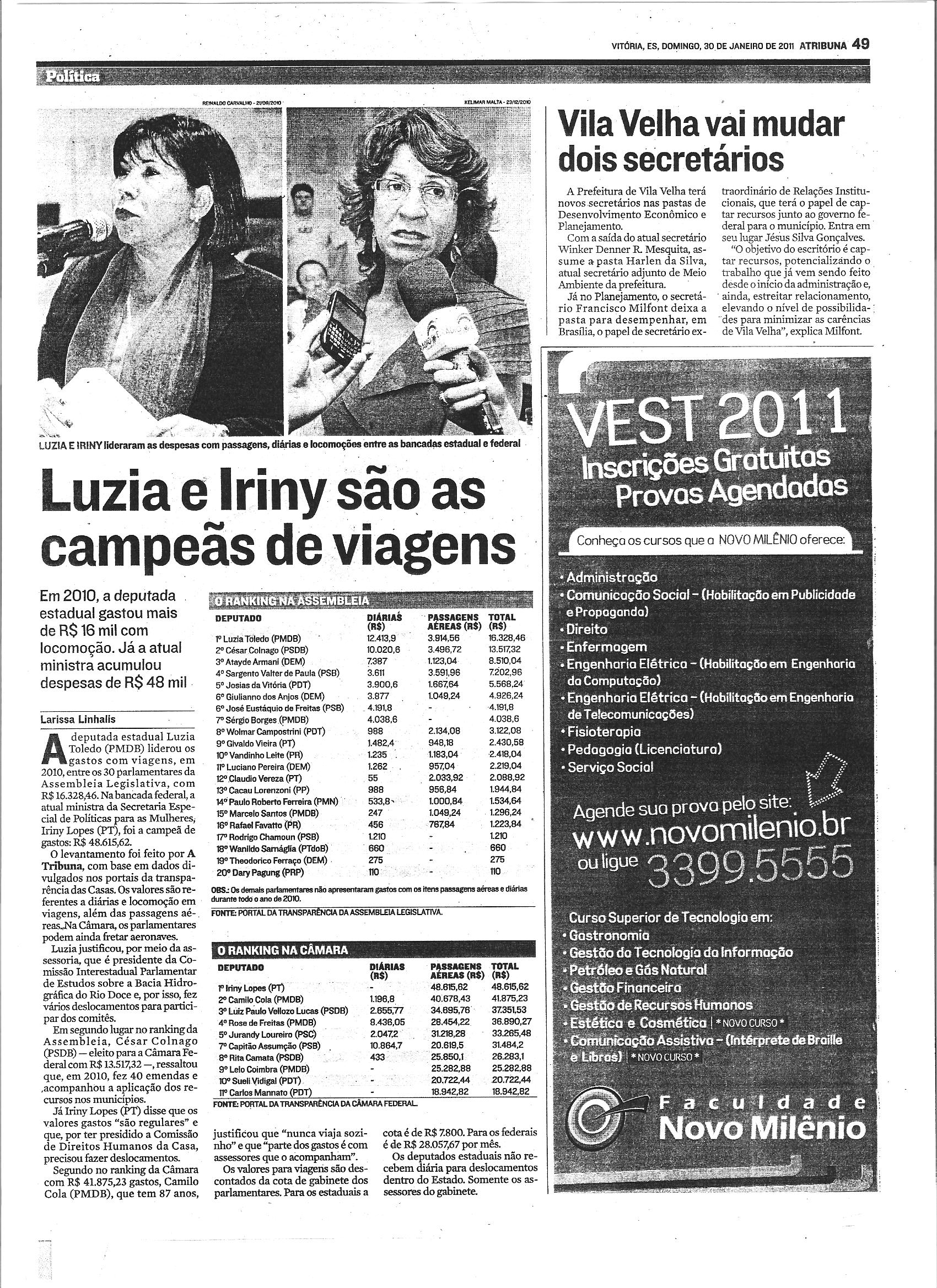 Luzia Toledo é a campeã das viagens