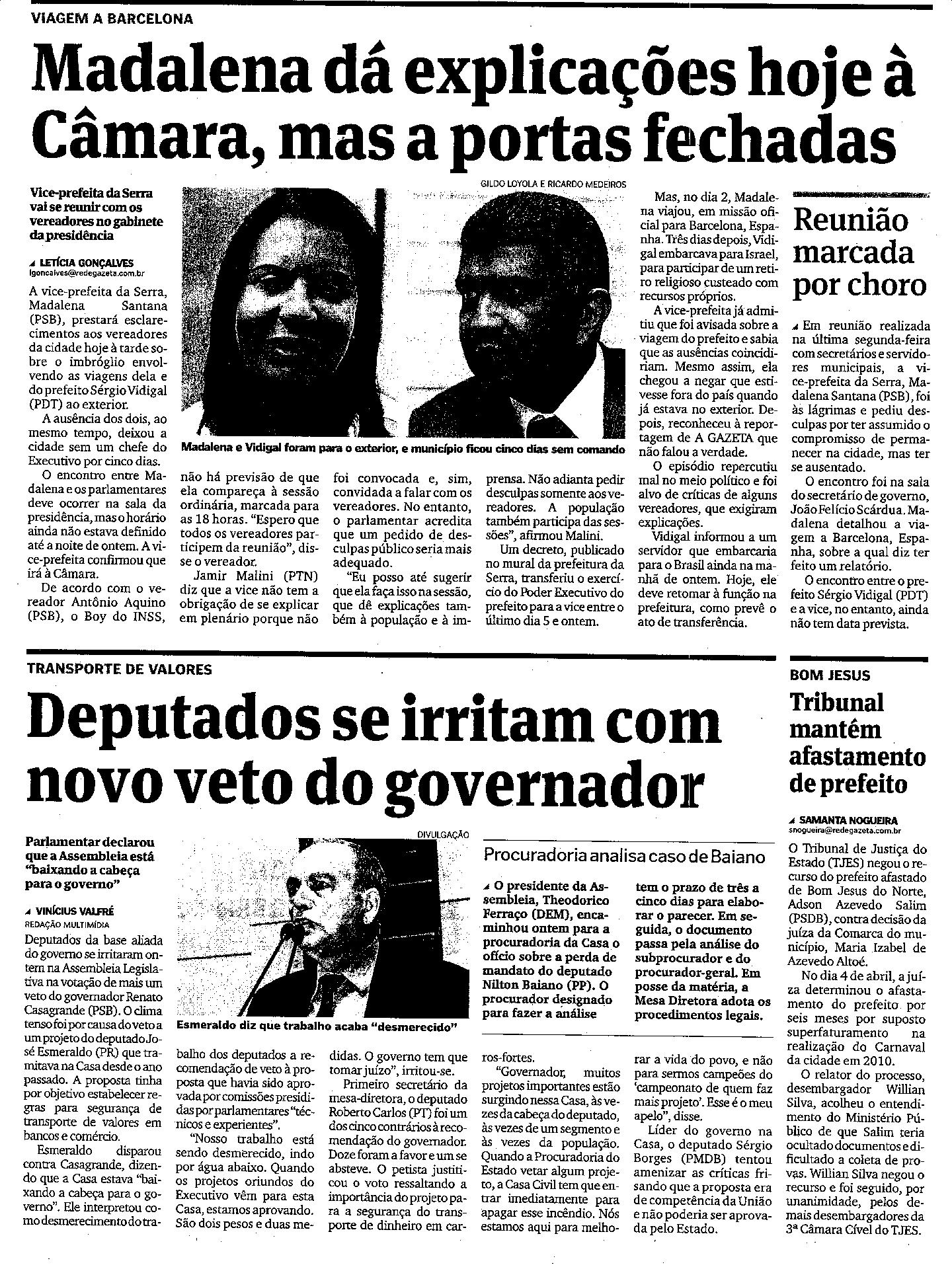 Madalena dá explicações hoje à câmara, mas a portas fechadas