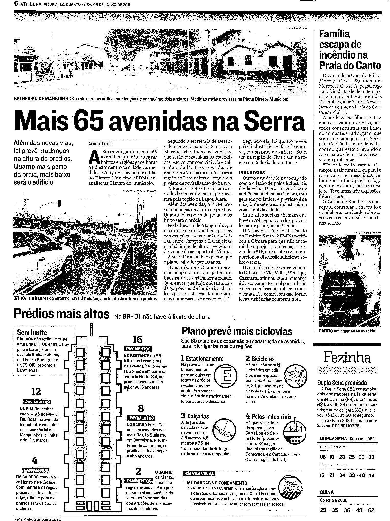 Cidade - Mais 65 avenidas na Serra
