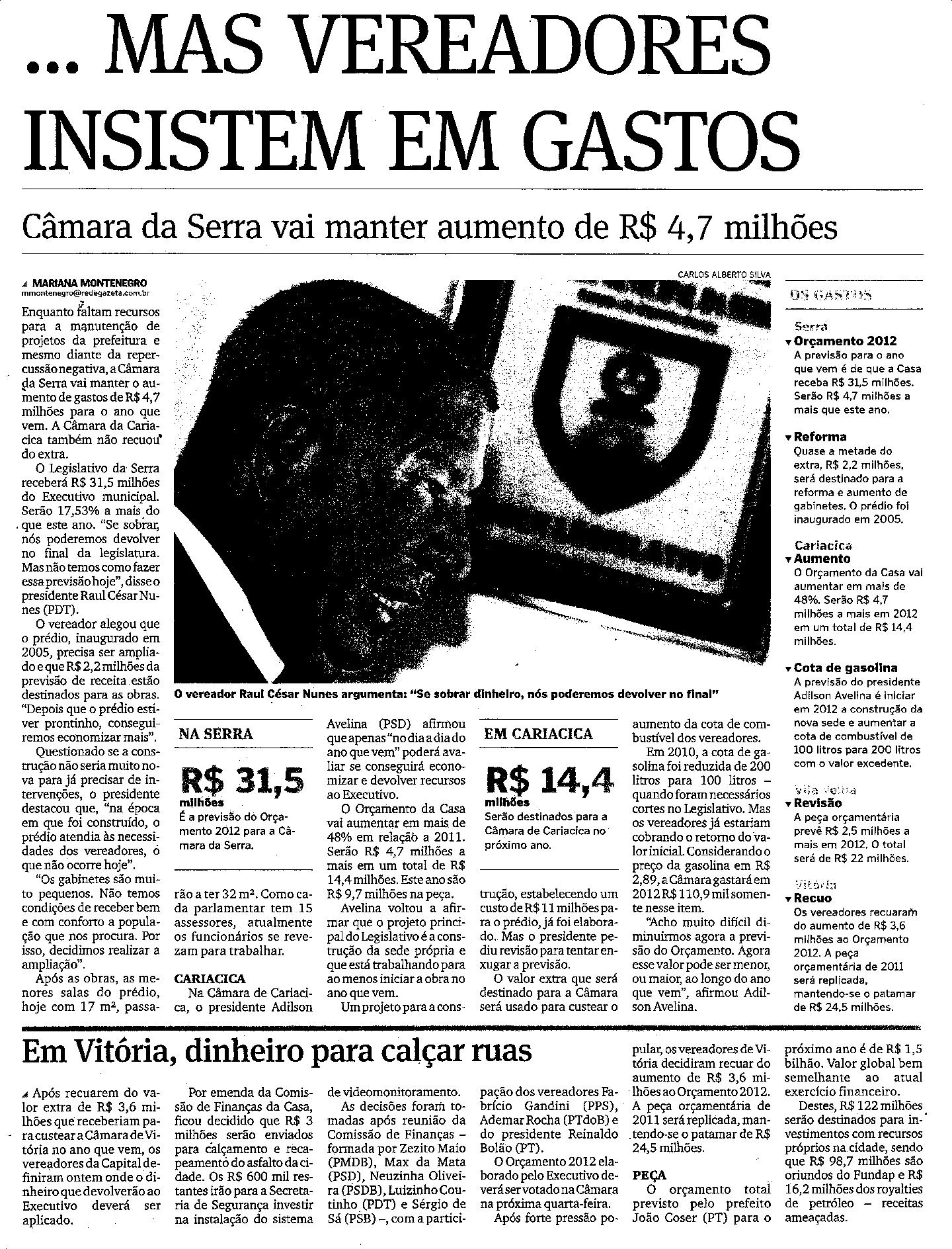 Mais vereadores em 43 cidades
