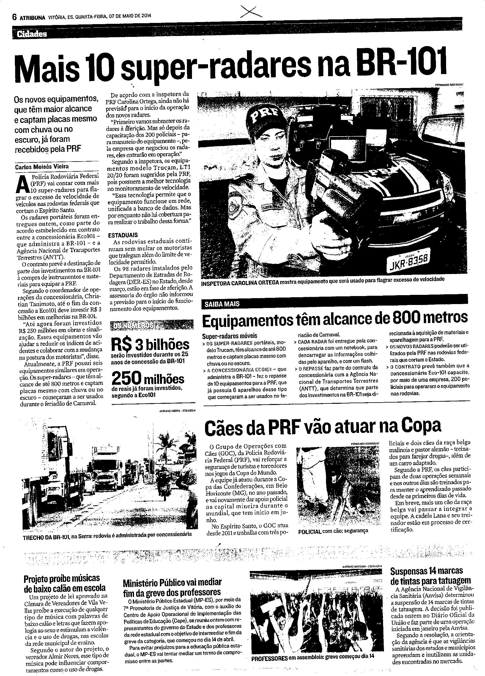 Mais 10 super-radares na Br 101