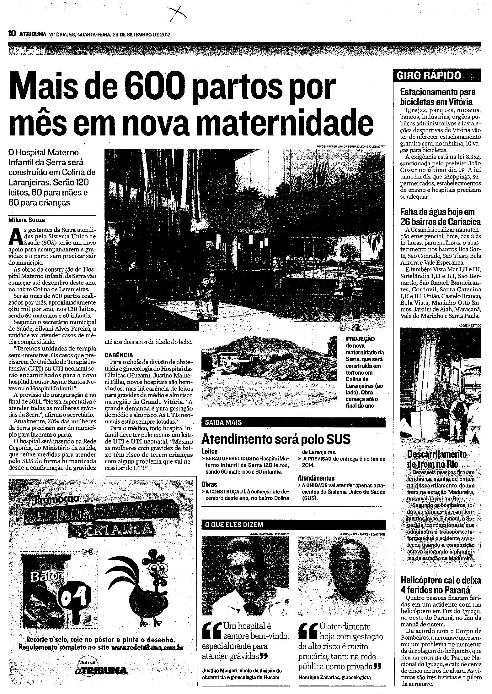 Mais de 600 partos por mês em nova maternidade