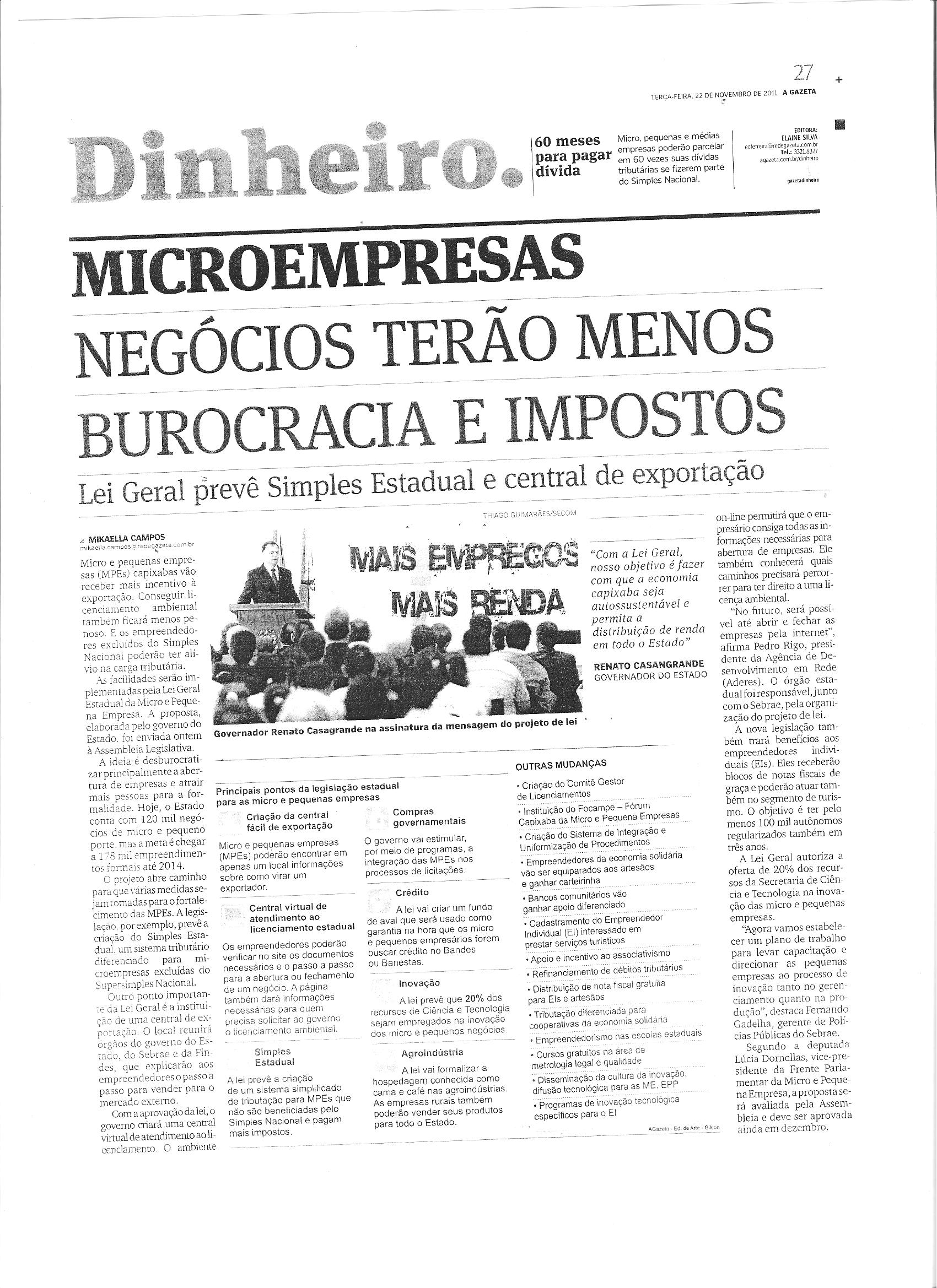Negócios terão menos burocracia e impostos
