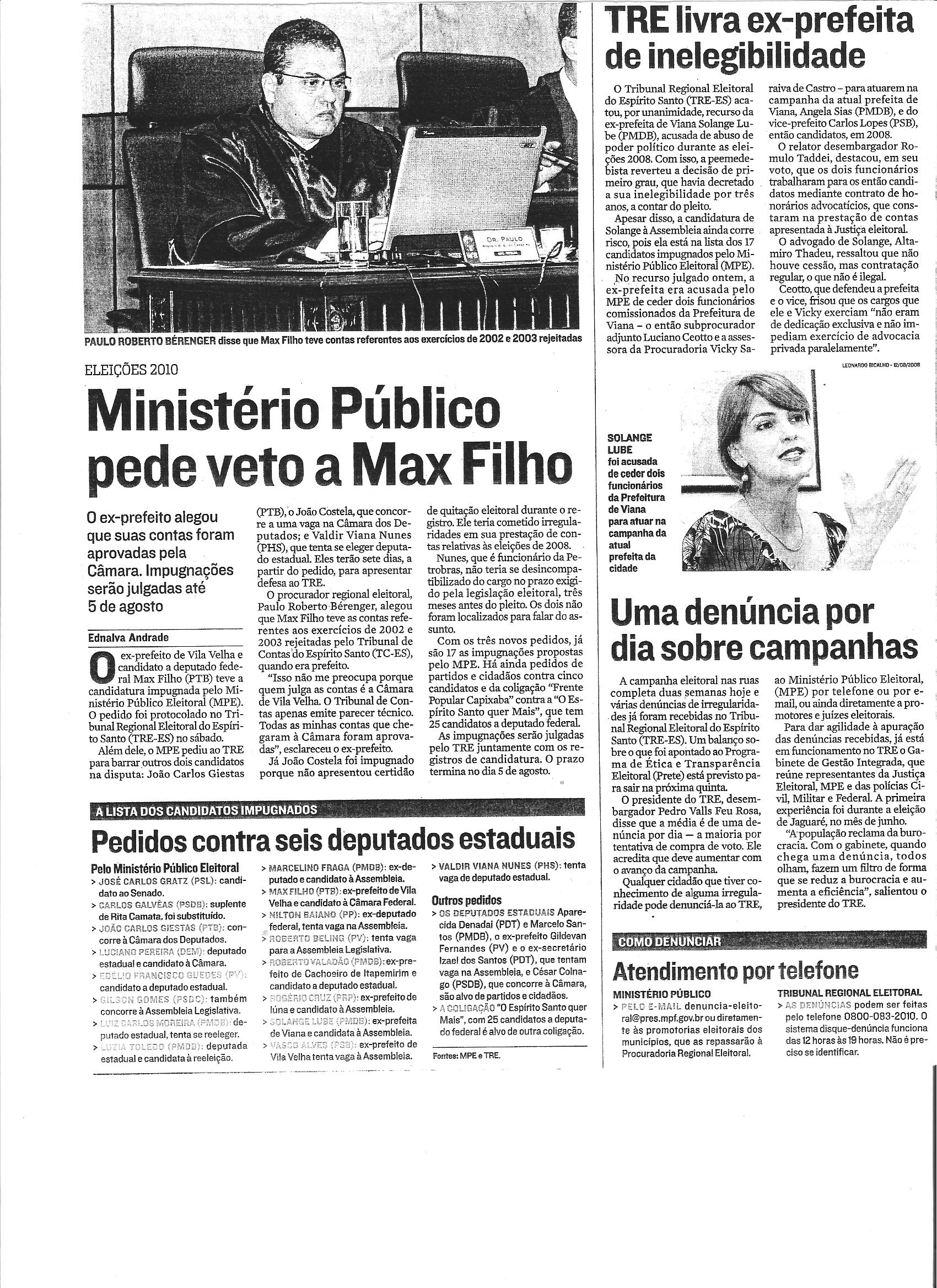 Ministério Público denuncia Coser