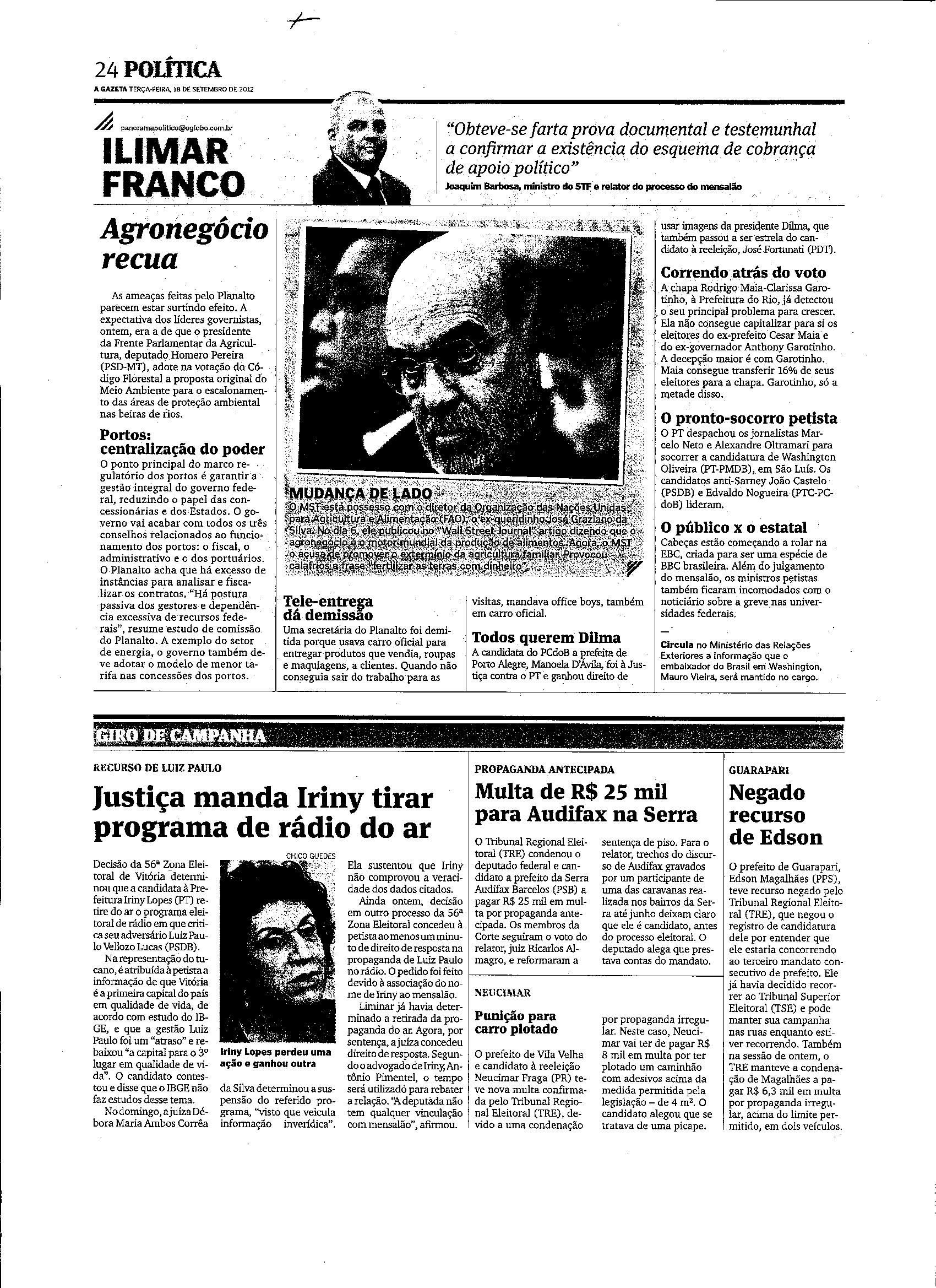 Multa de R$ 25 mil para Audifax na Serra