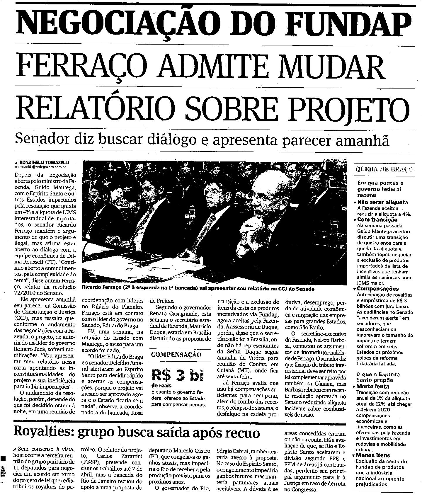 Negociação do Fundap 