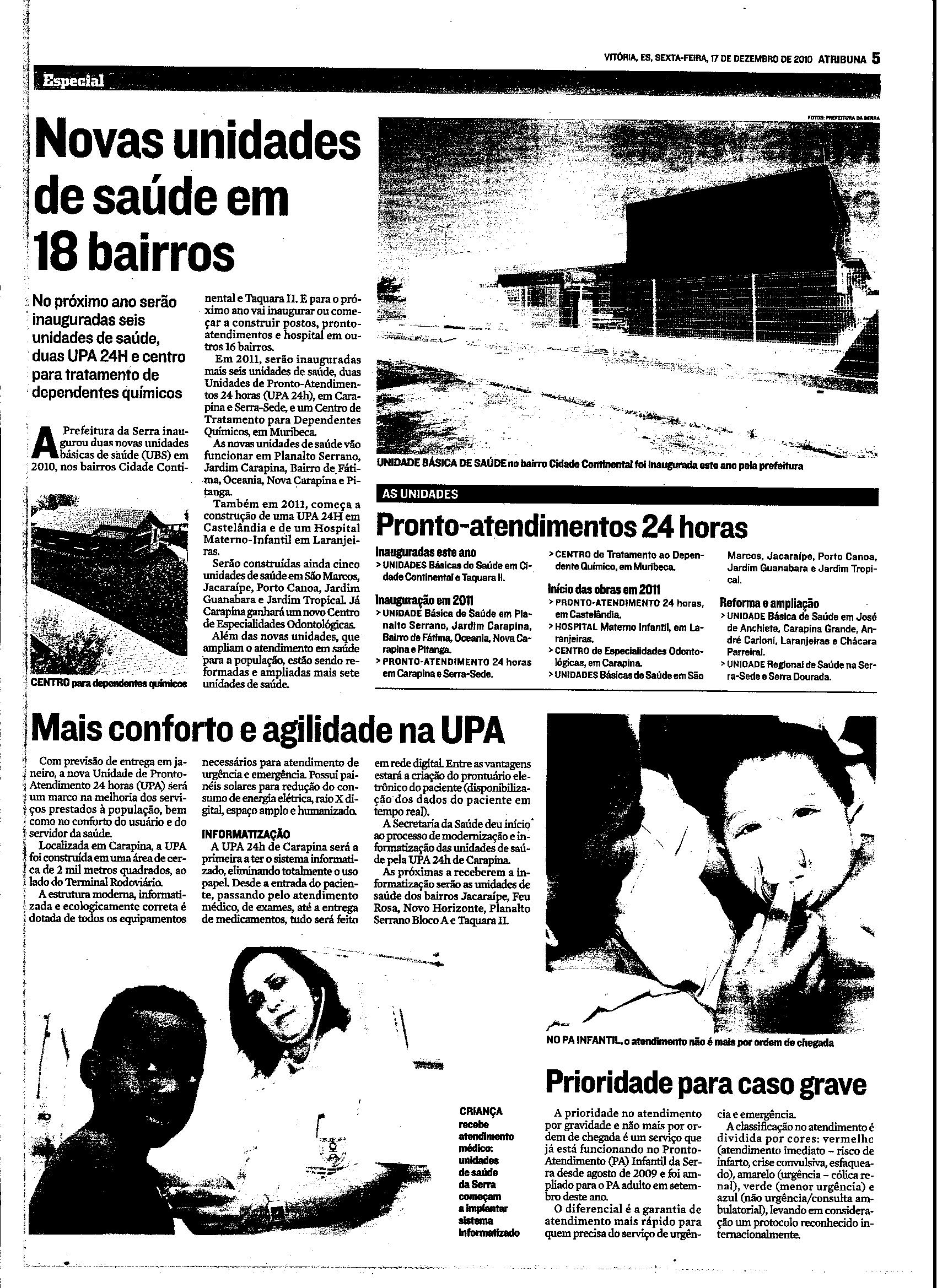 Novas unidades de saúde em 18 bairros