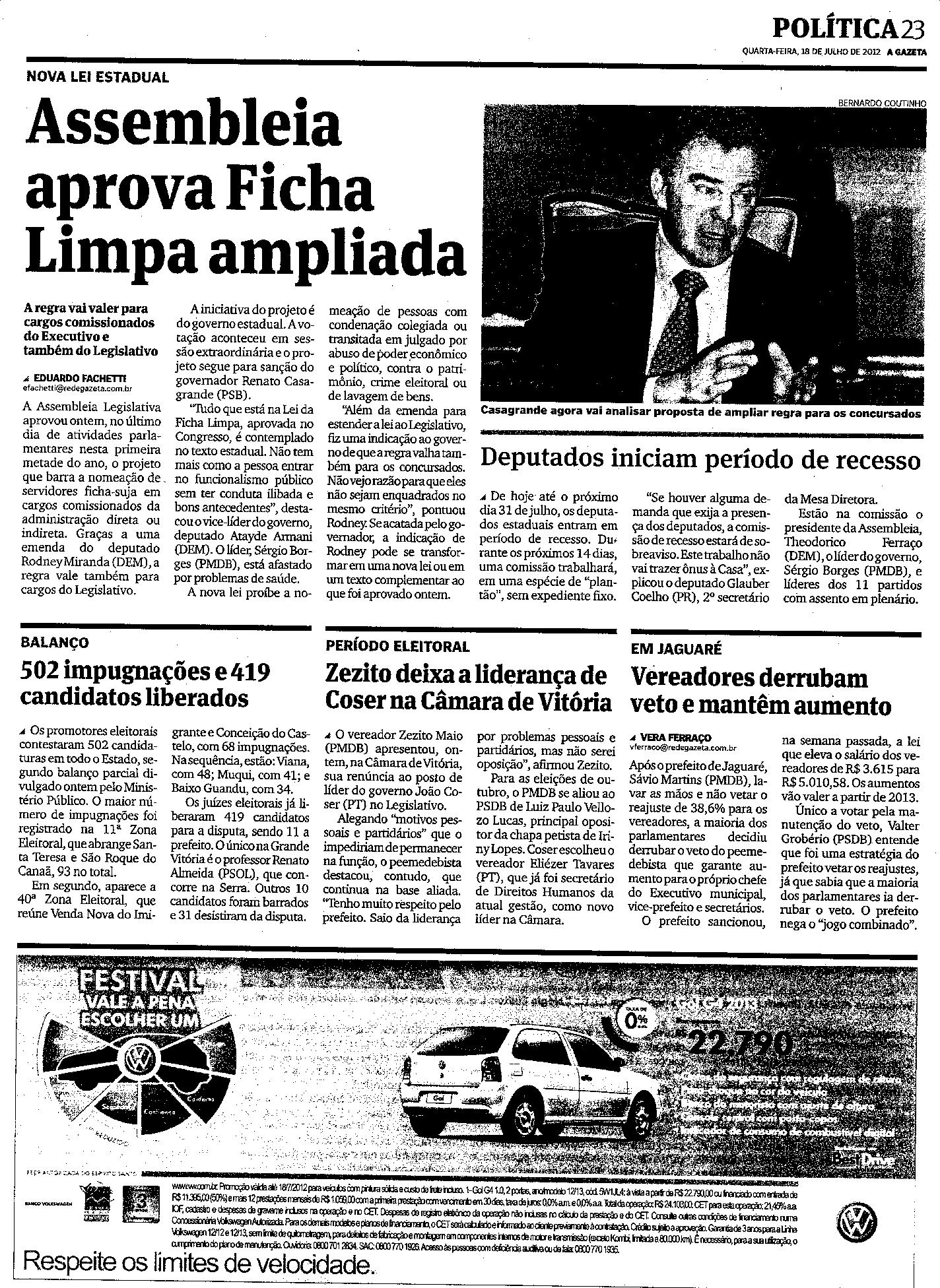 Nova lei estadual