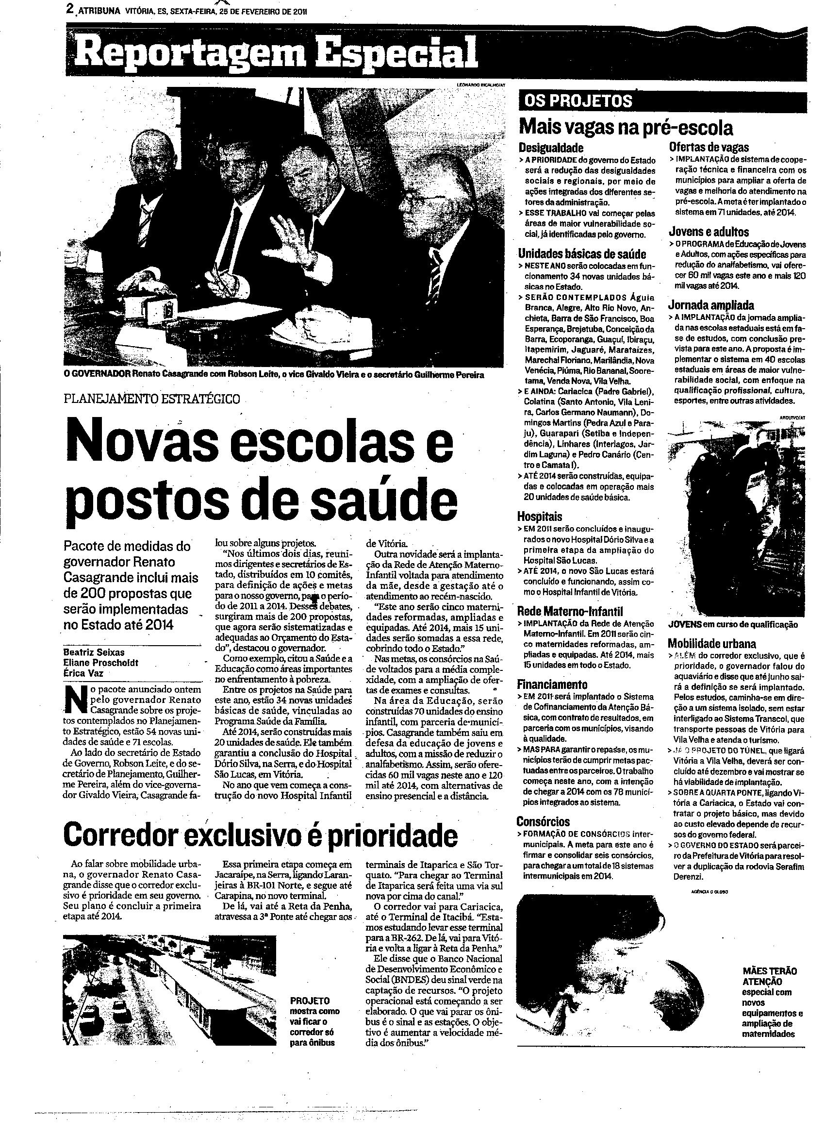 Reportagem Especial - Novas escolas e postos de saúde