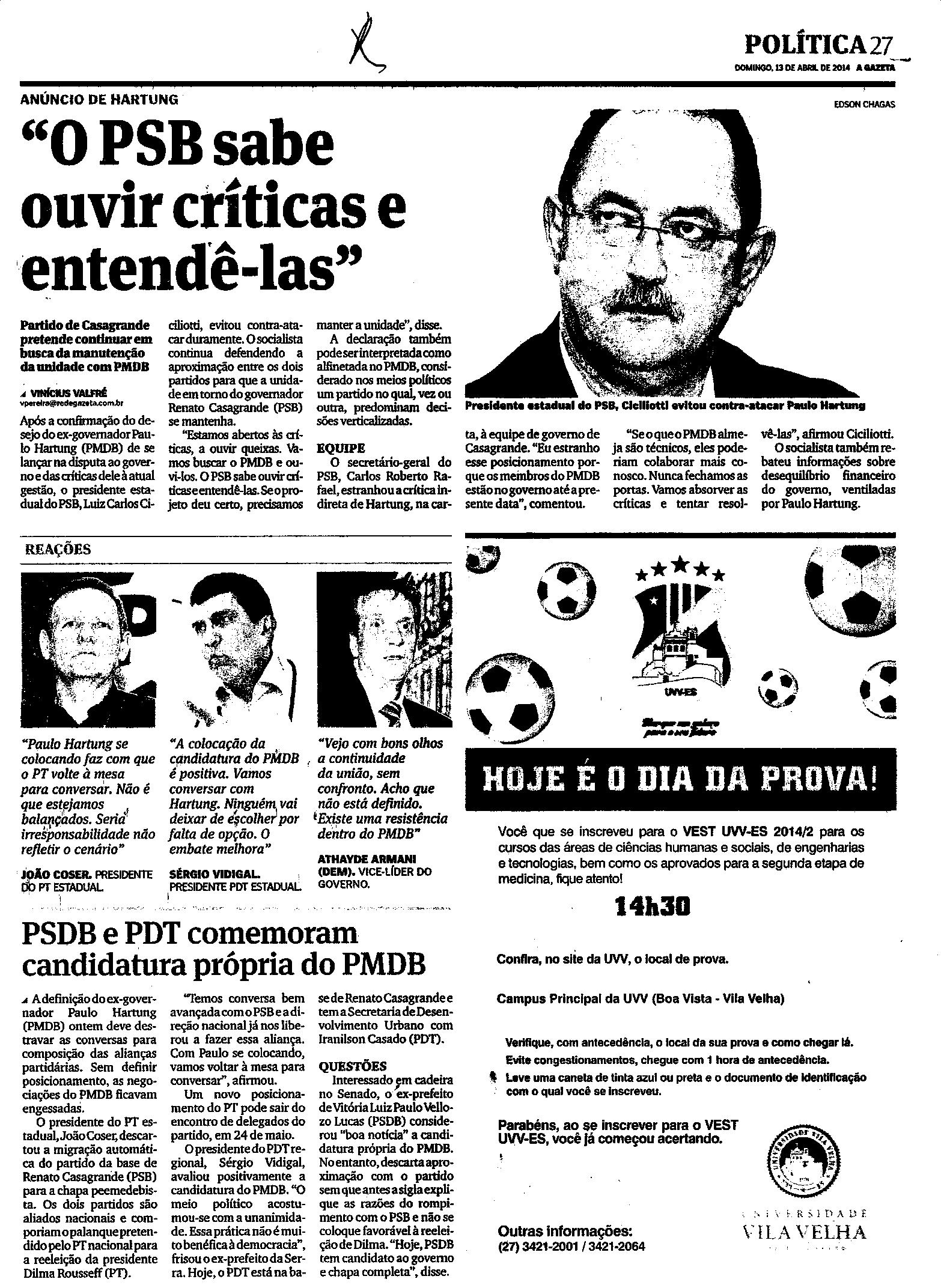 O PSD sabe ouvi críticas e entendê-las
