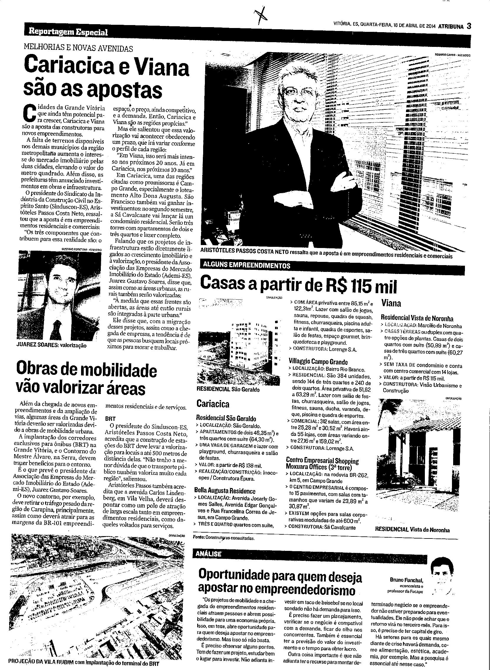 Obras de mobilidade vão valorizar áreas