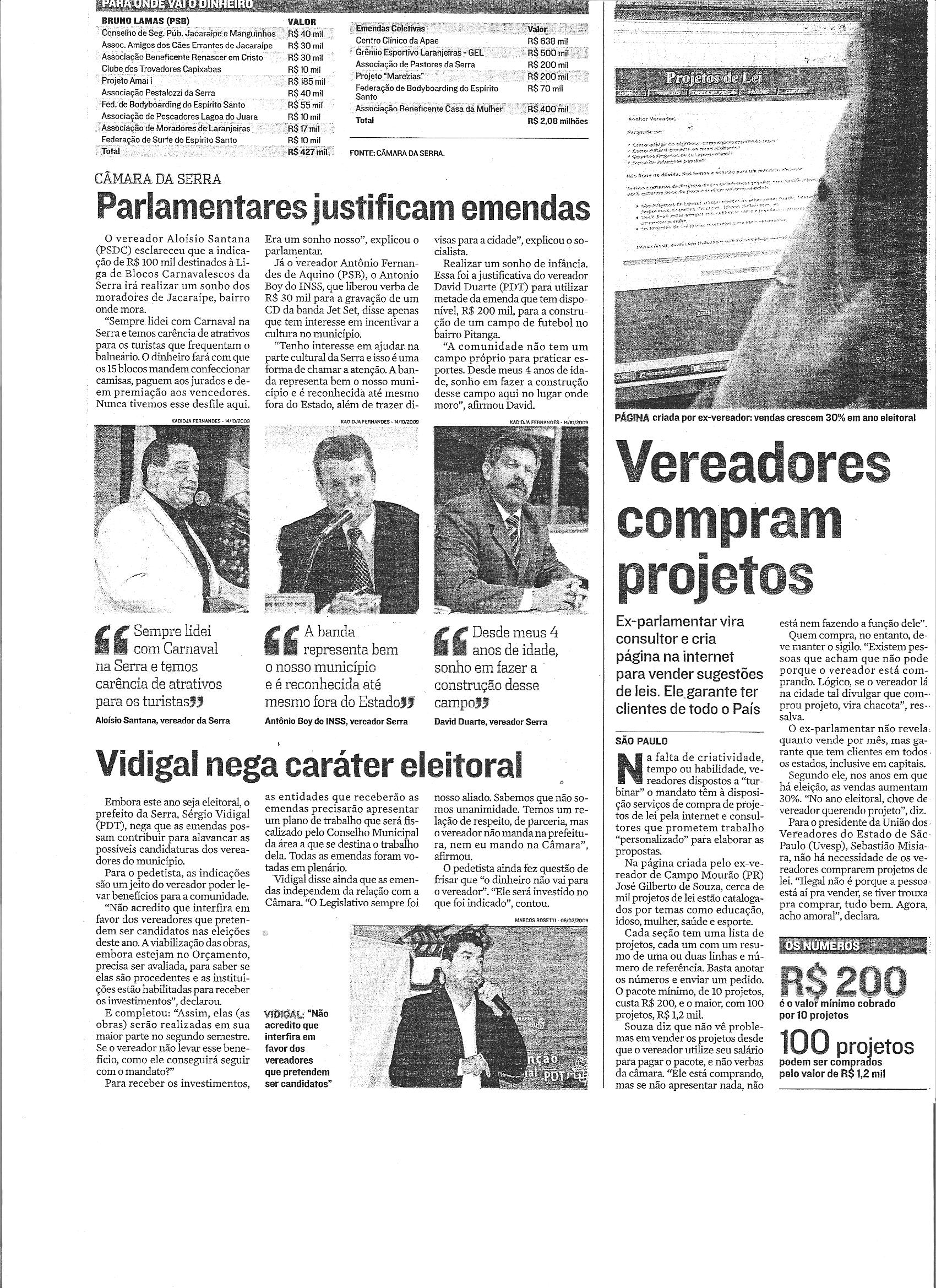 Parlamentares justificam emendas (Câmara da Serra)