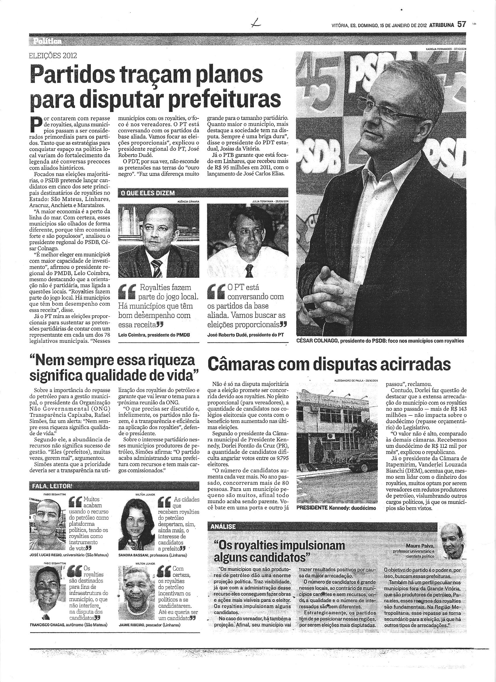 Partidos traçam planos para disputar prefeituras