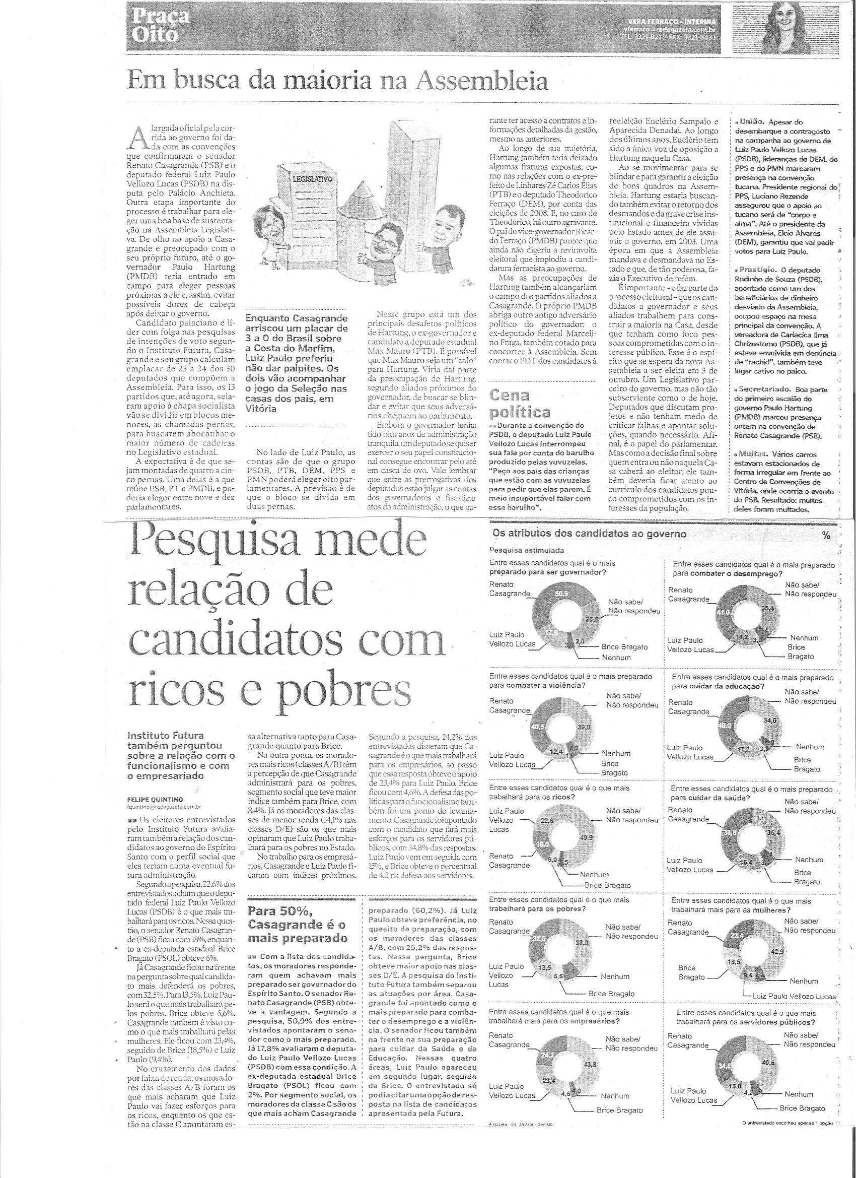 Praça Oito - Em Busca da maioria na Assembléia
