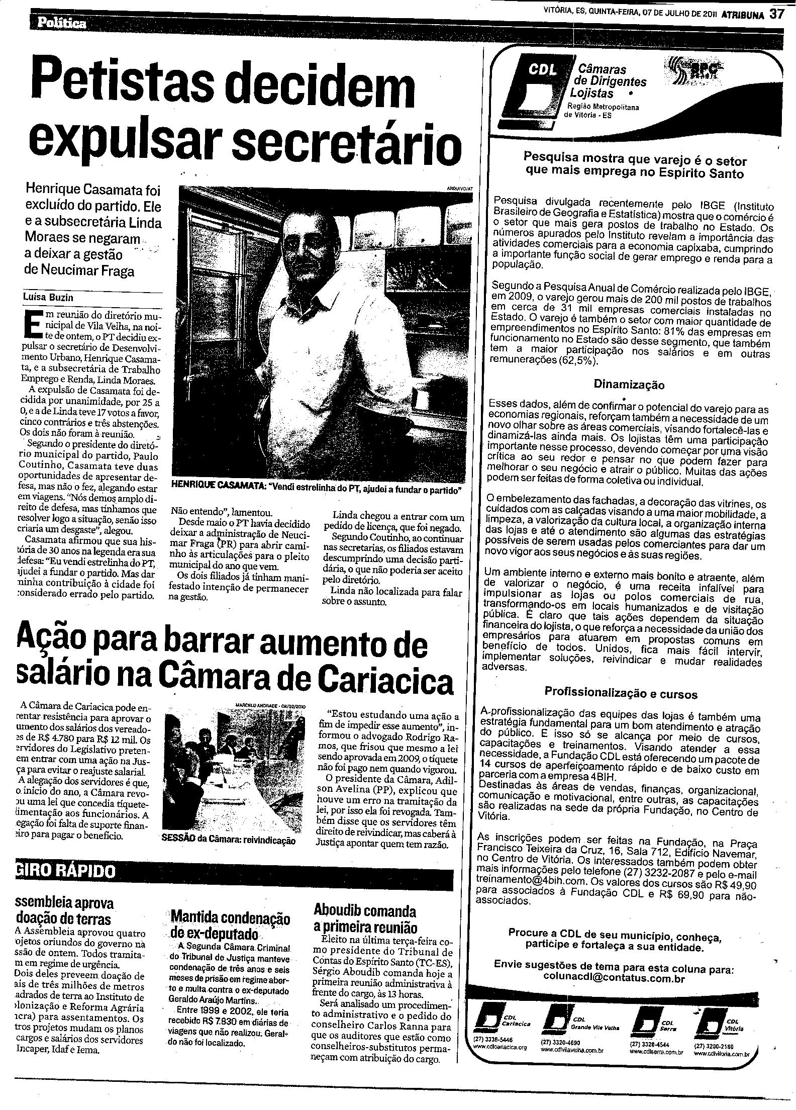 Petistas decidem expulsar secretário