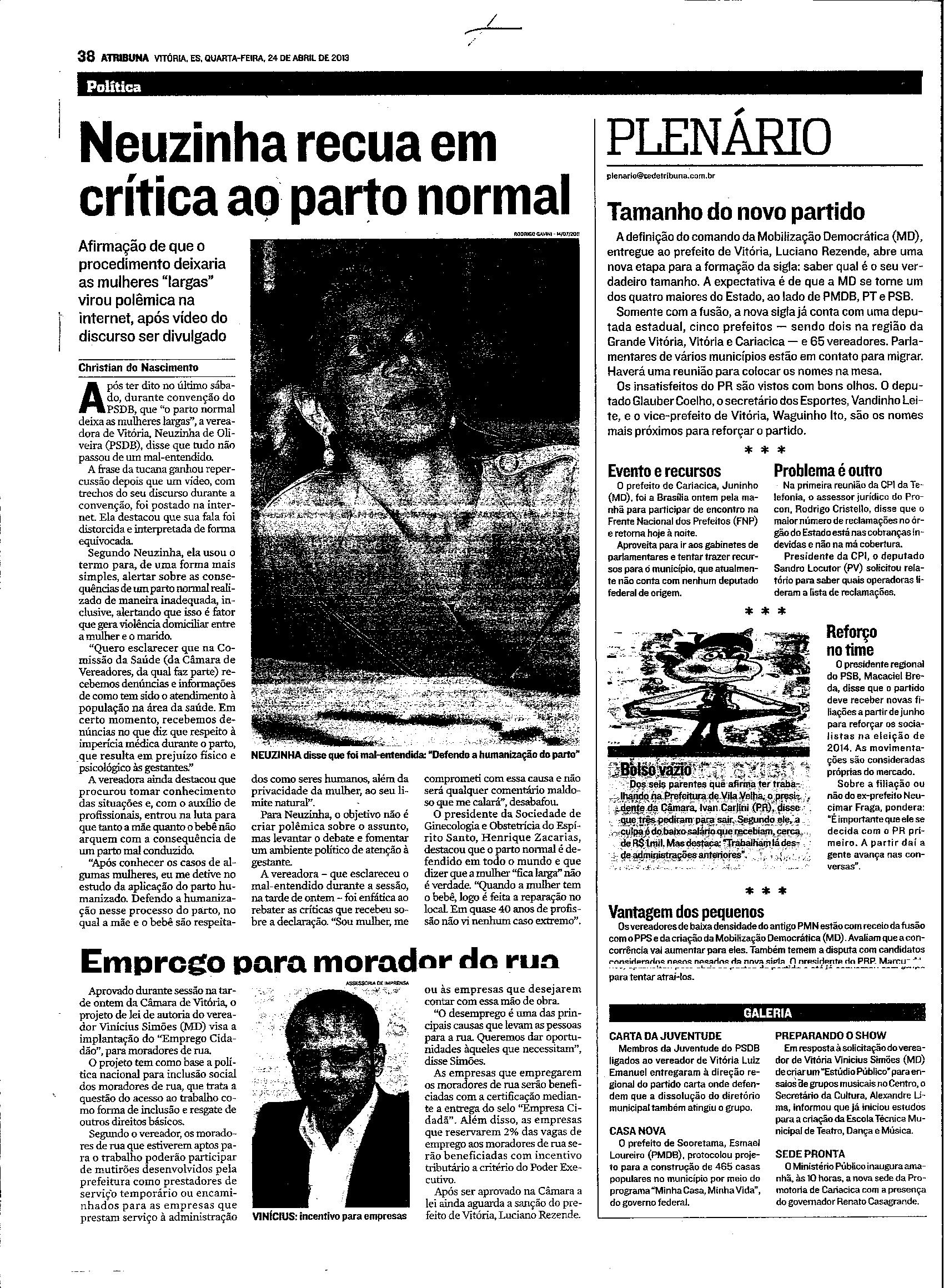 Neuzinha Recua em Crítica ao Parto Normal
