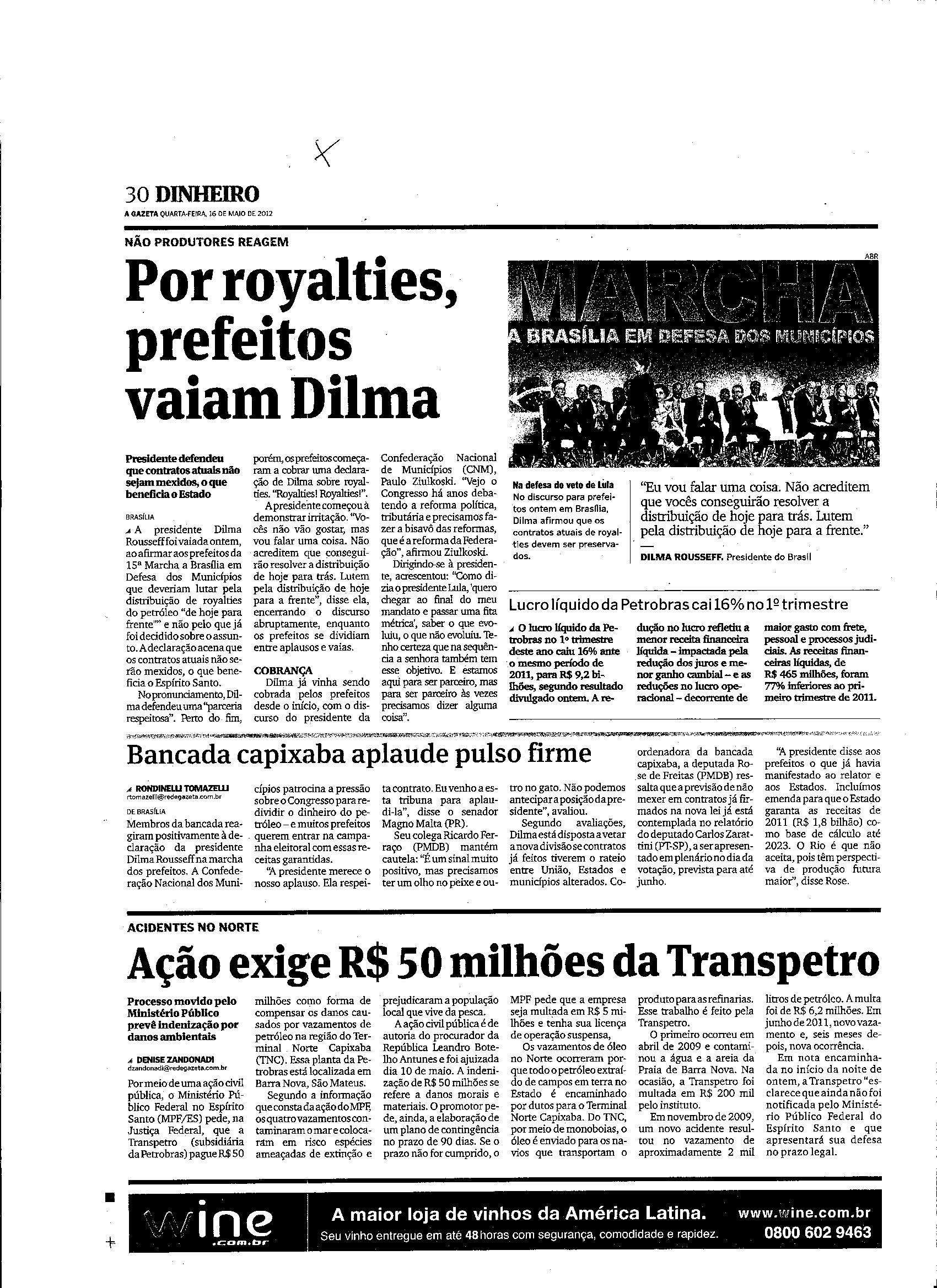 Por royalties, prefeitos vaiam Dilma