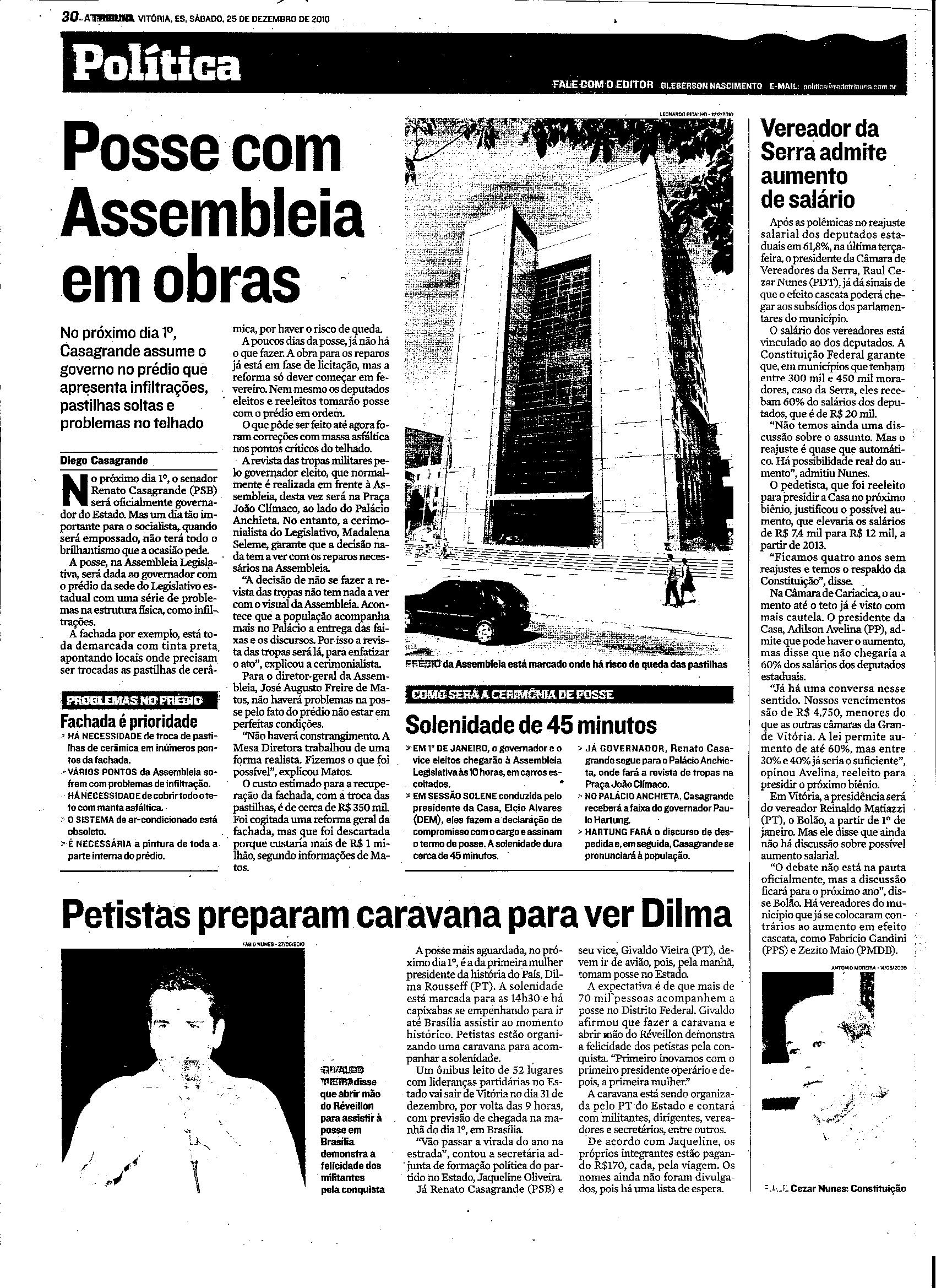 Posse com Assembléia em obras