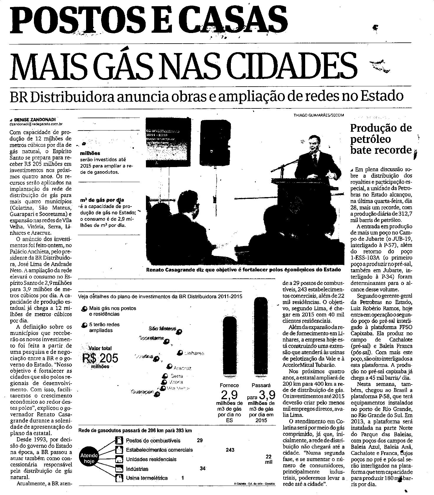 BR distribuidora anuncia obras e ampliação de redes no Estado