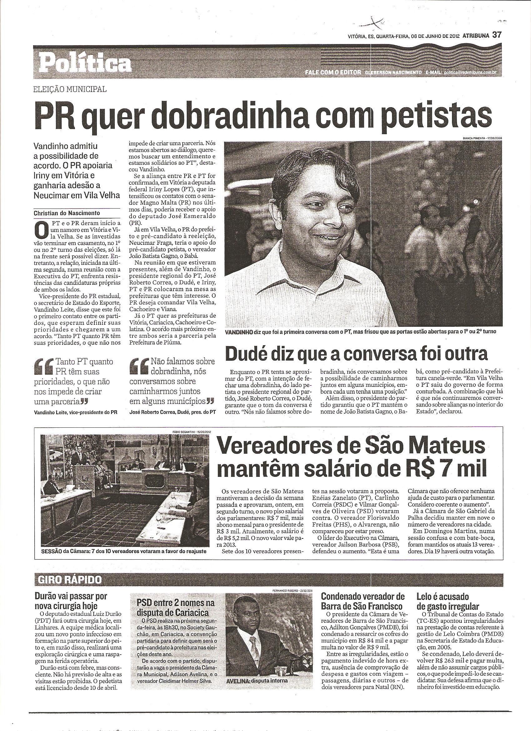 PR quer dobradinha com petistas