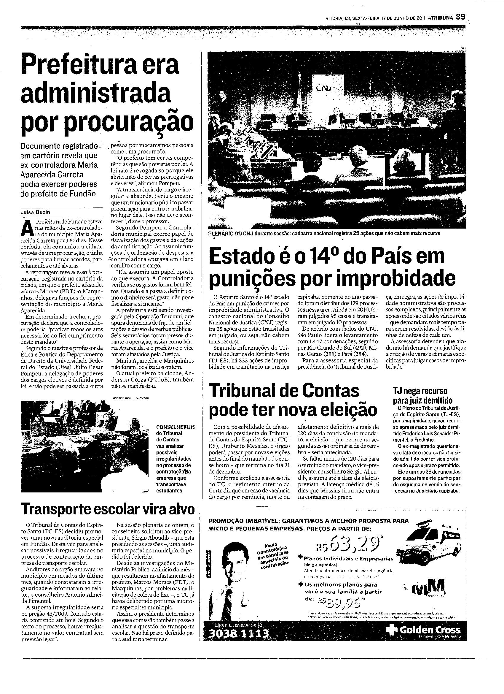 Estado é o 14º País em punições por improbidade