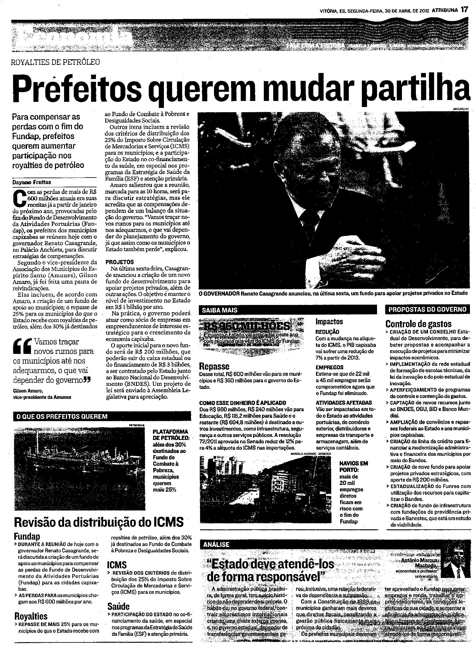 Prefeitos apoiam ações pacíficas