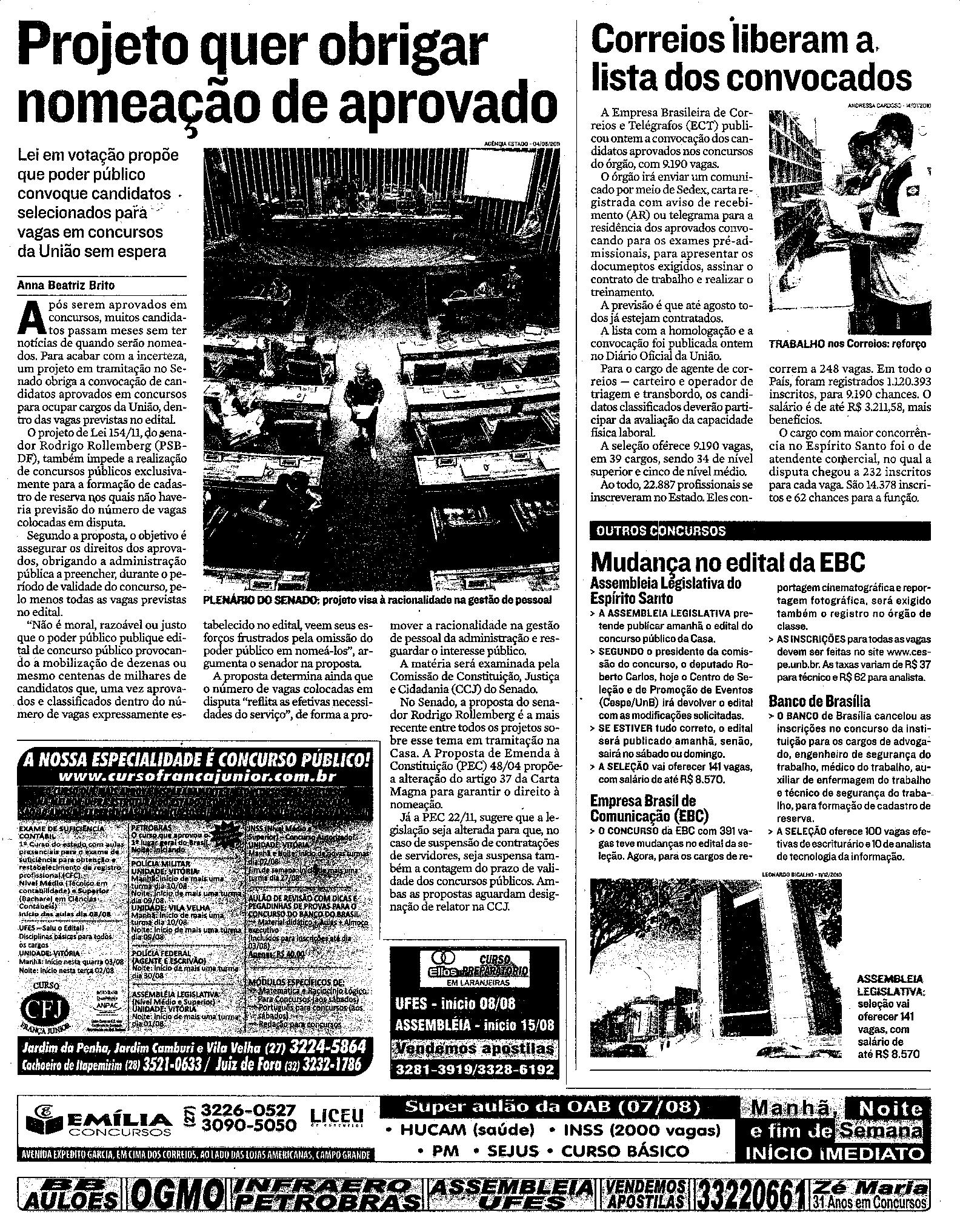 Projeto quer punição para deputado que dá emprego