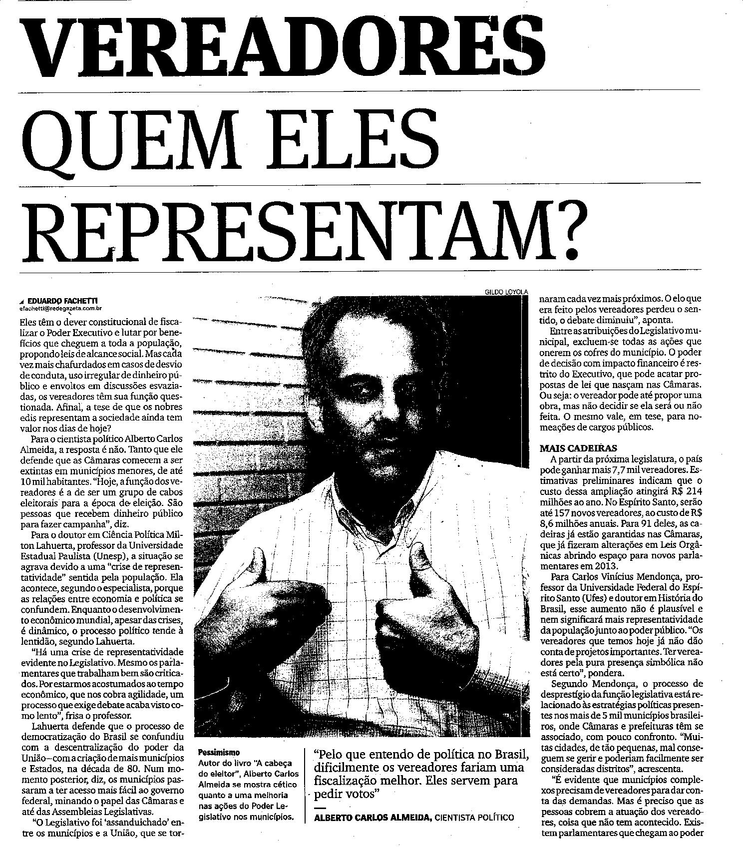 O papel das Câmaras - Quem os vereadores representam