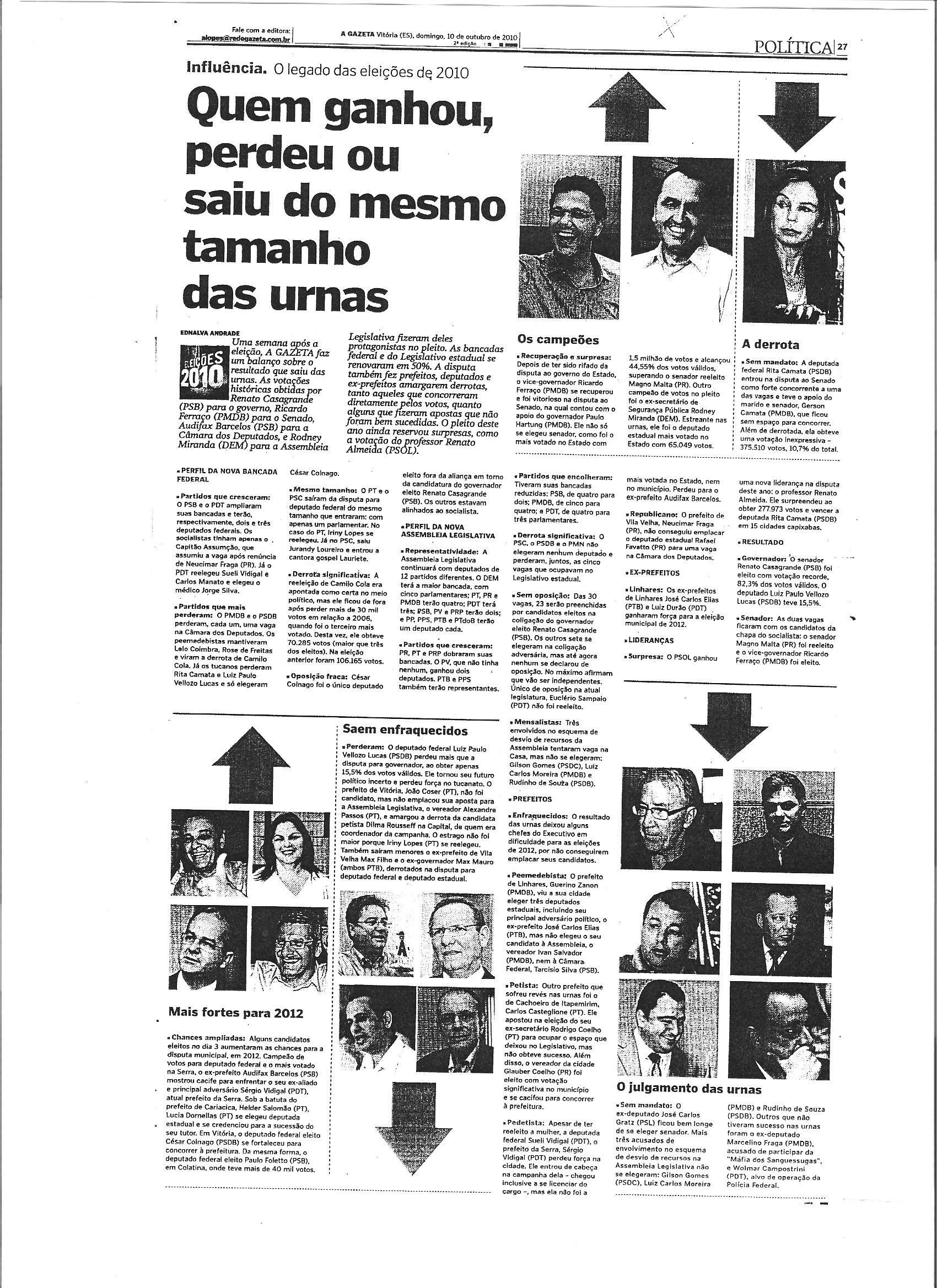 Quem ganhou, perdeu ou saiu do mesmo tamanho das urnas