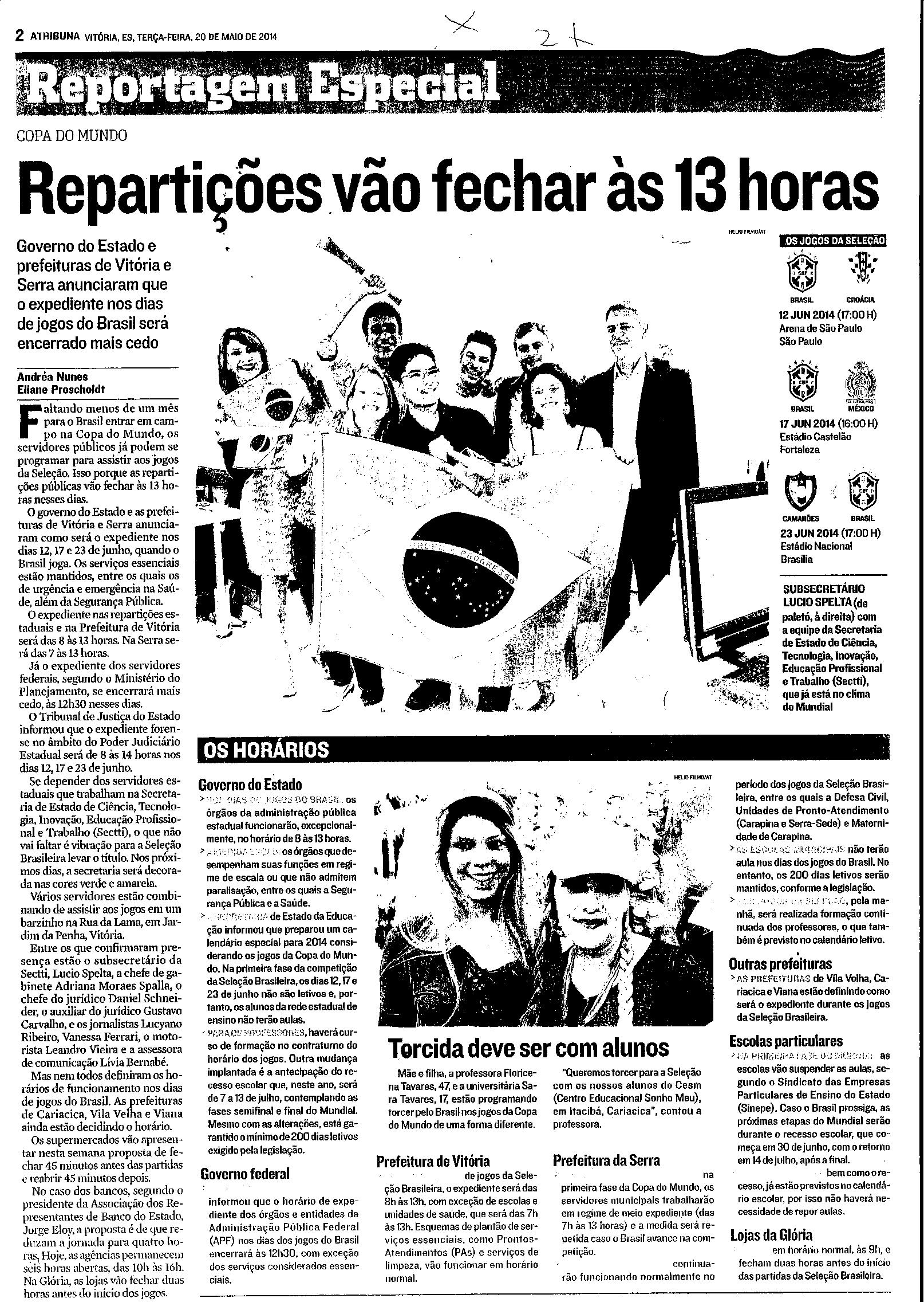 Repartições vão fechar às 13 horas