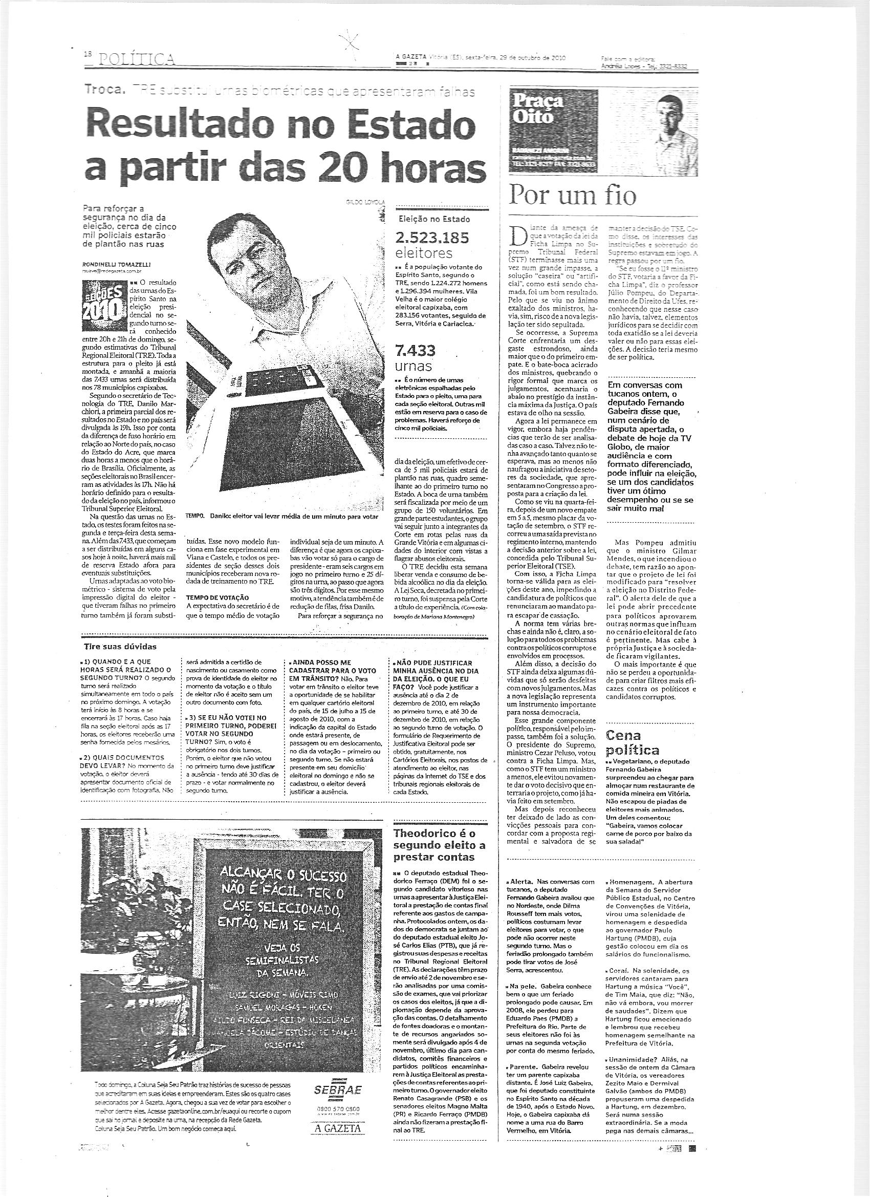Votação rápida - Resultado da eleição sai em 5 horas