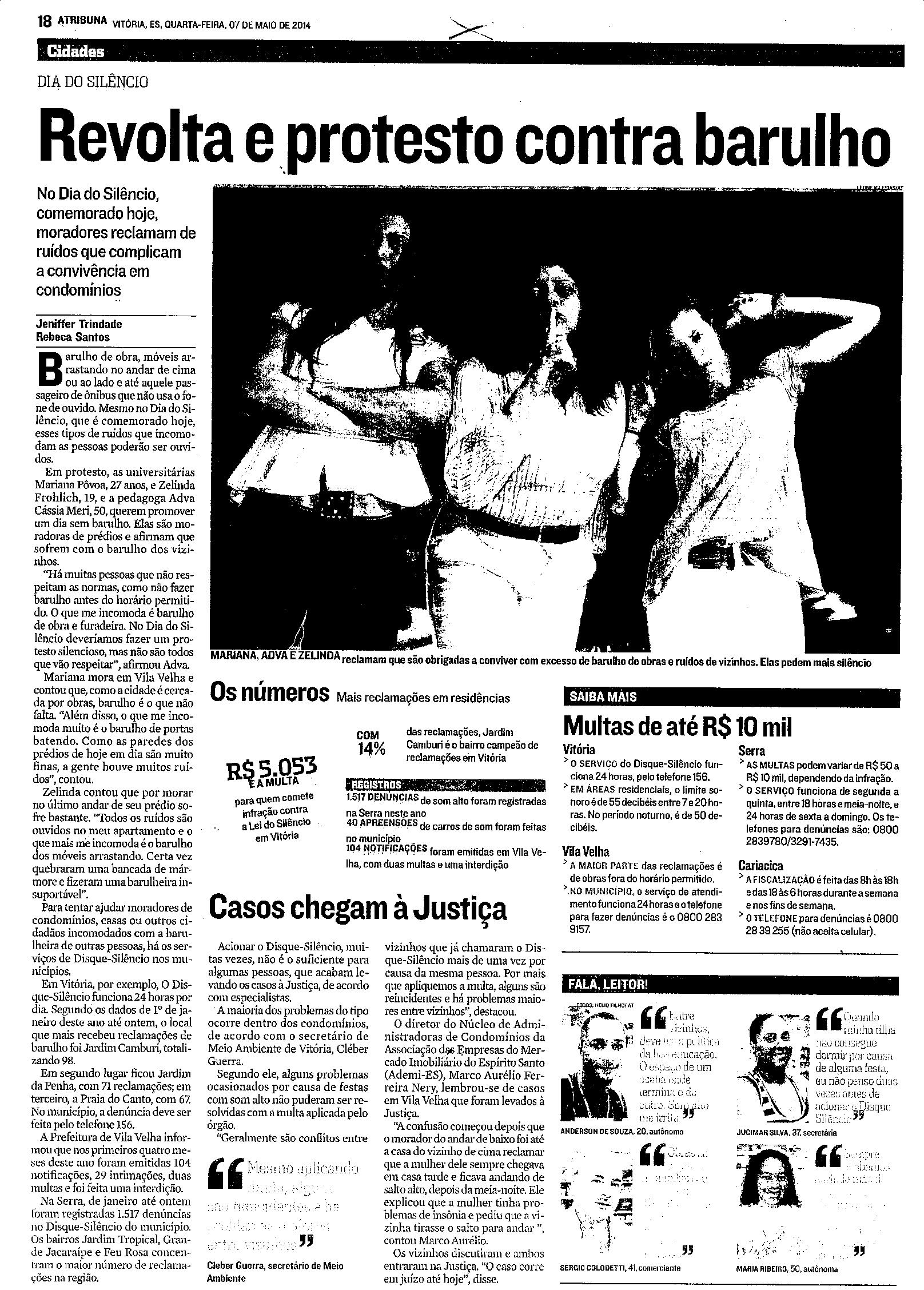 Revolta e Protesto contra barulho