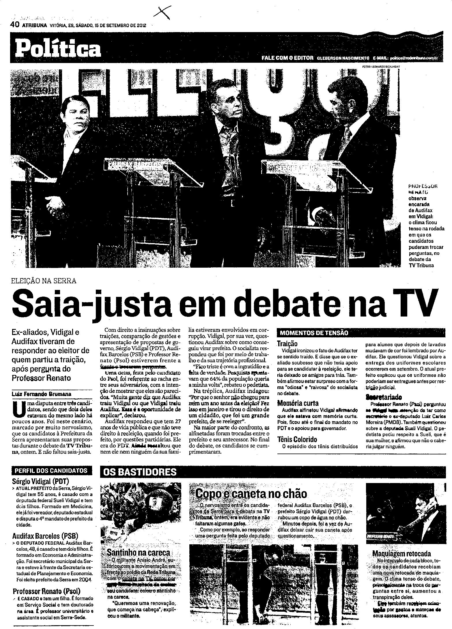 Saia - justa em debate na Tv