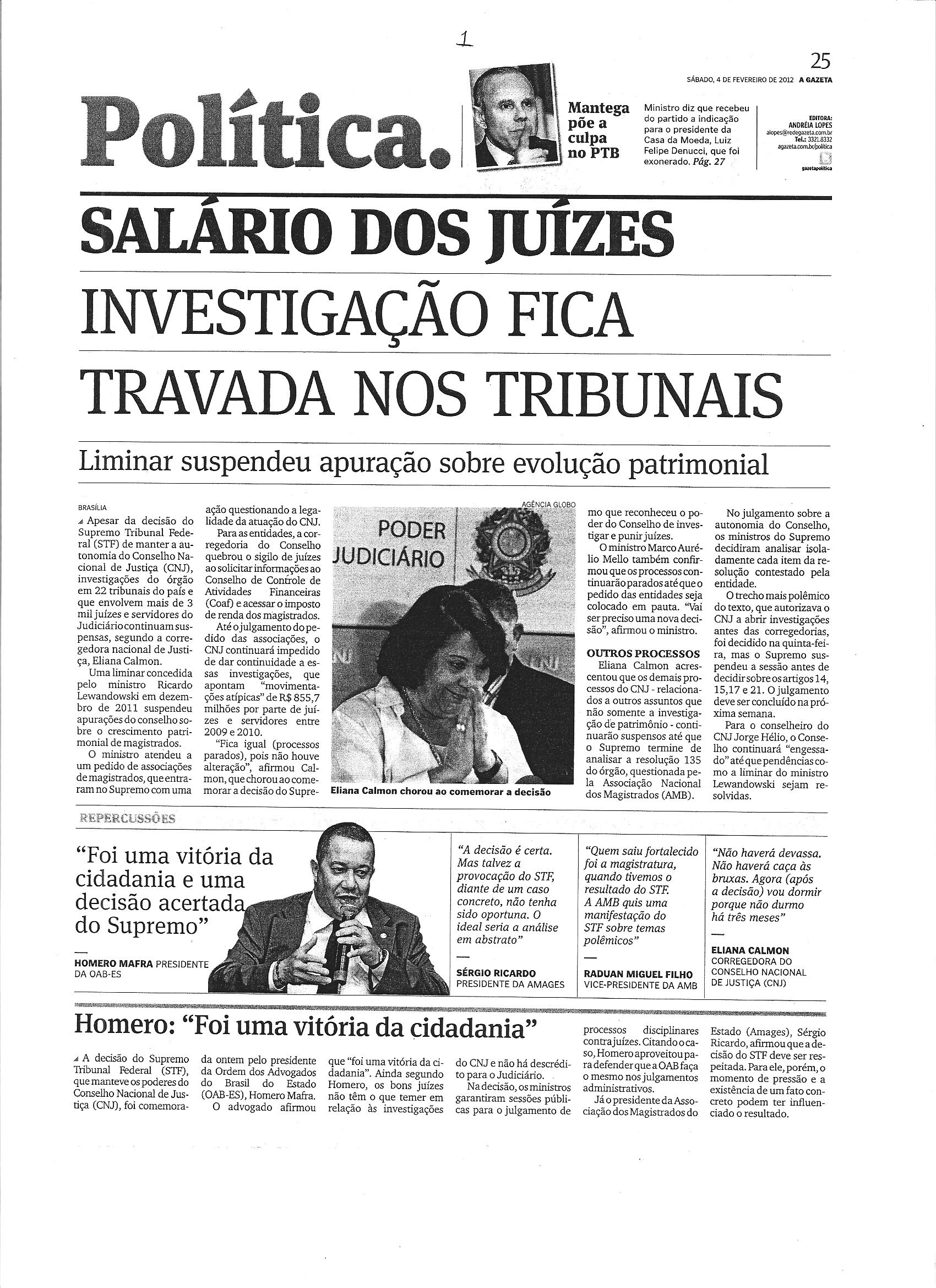 Salário dos Juizes: Investigação fica travada nos Tribunais