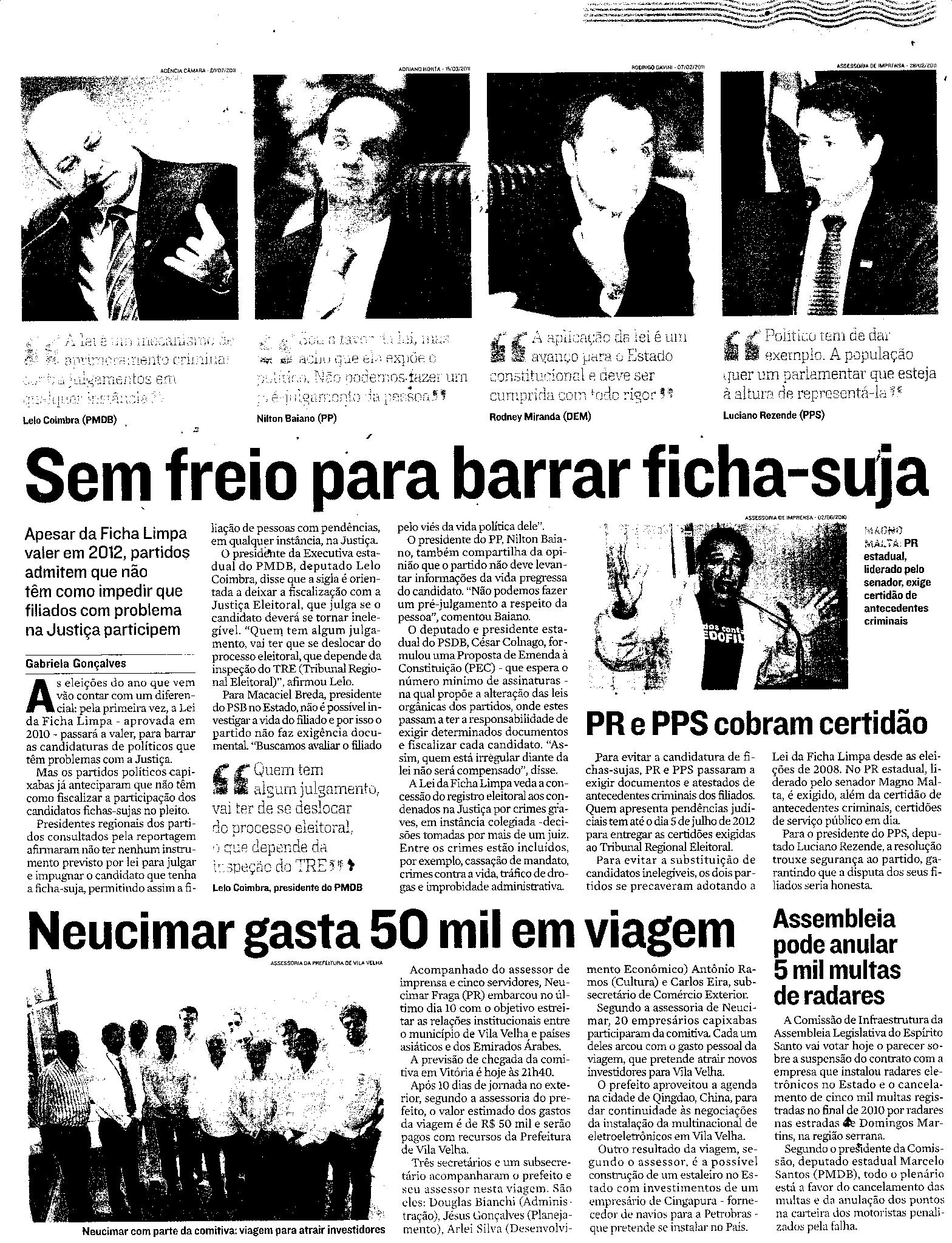 Sem freio para barrar ficha-suja