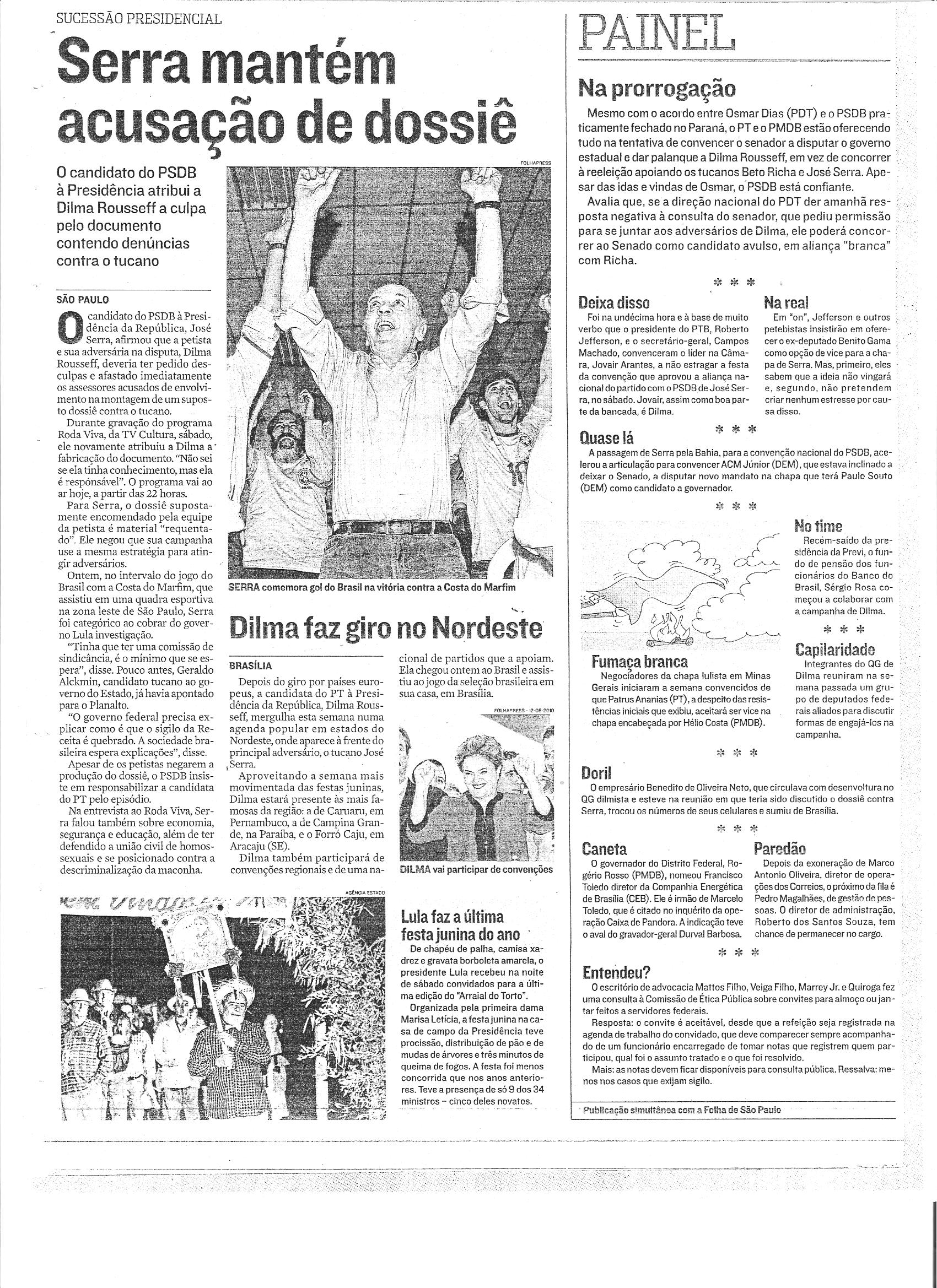Serra mantém acusação de dossiê
