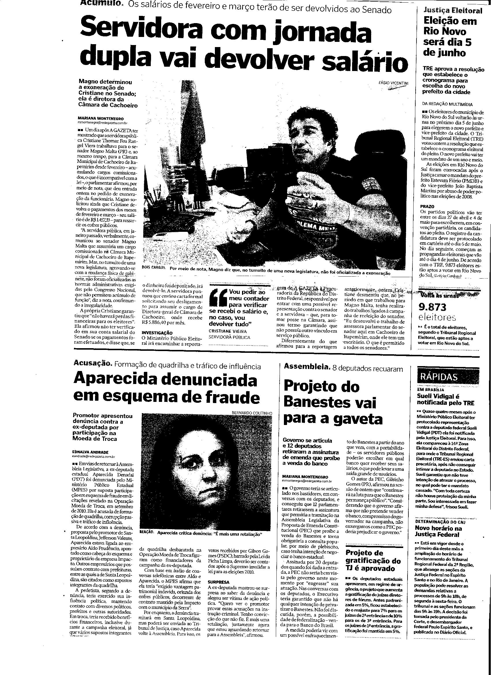 Servidora com jornada dupla vai devolver salário