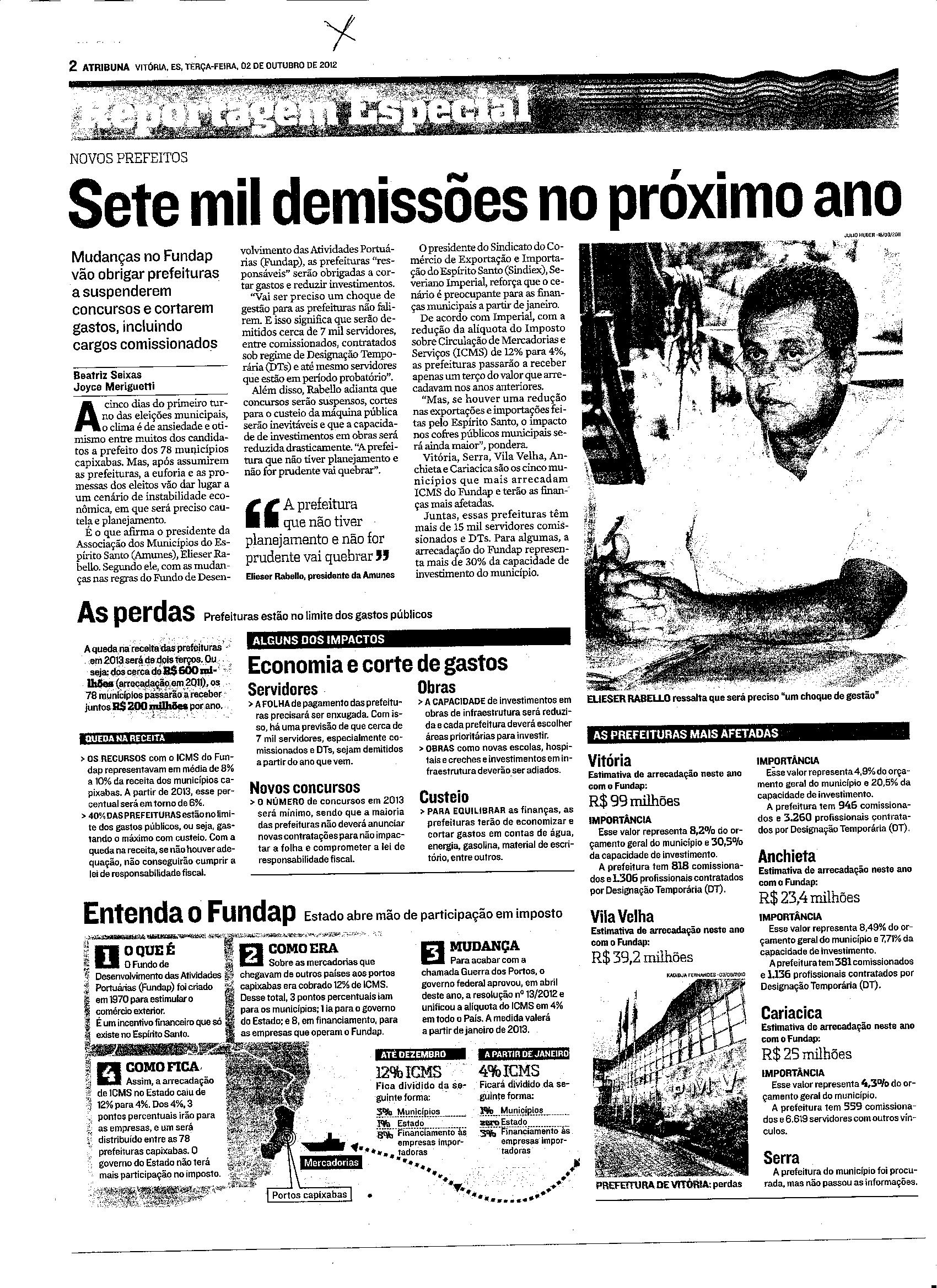 Sete mil demissões no próximo ano