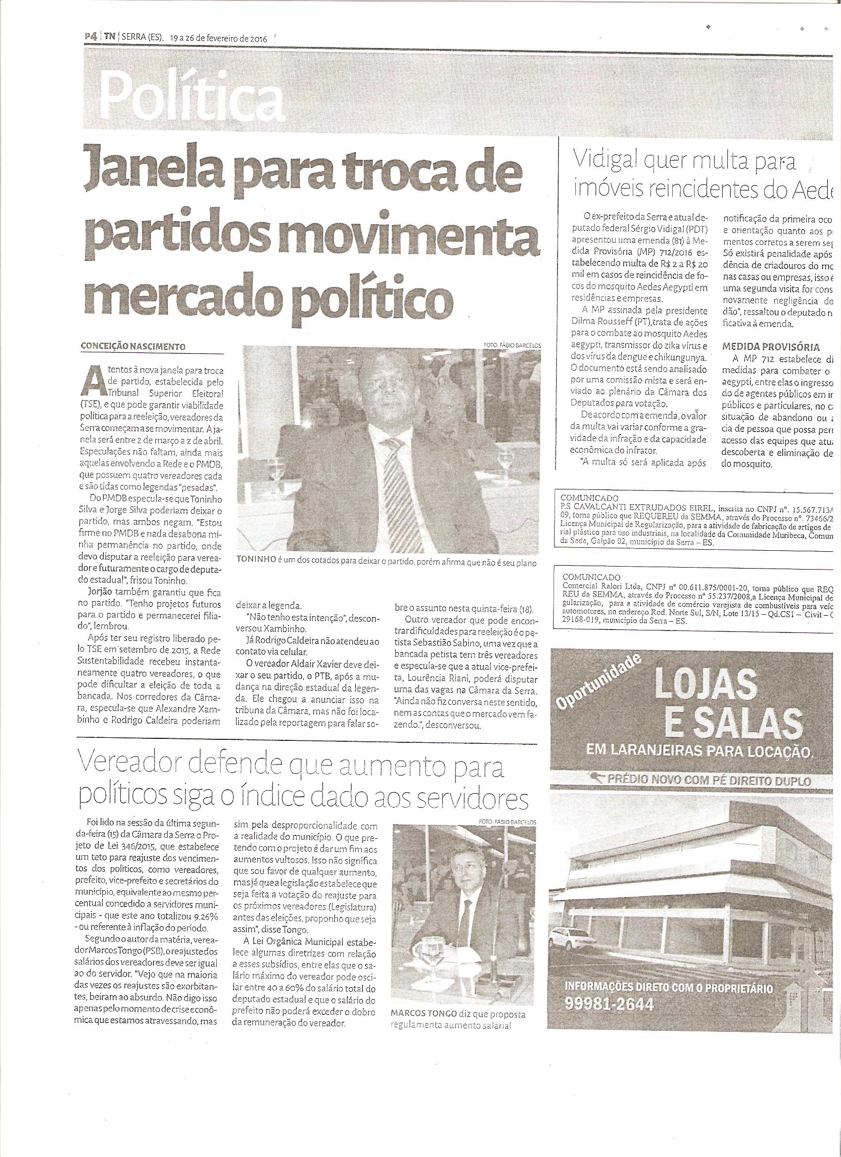 CLIPPING TN- 19 a 26/02/2016