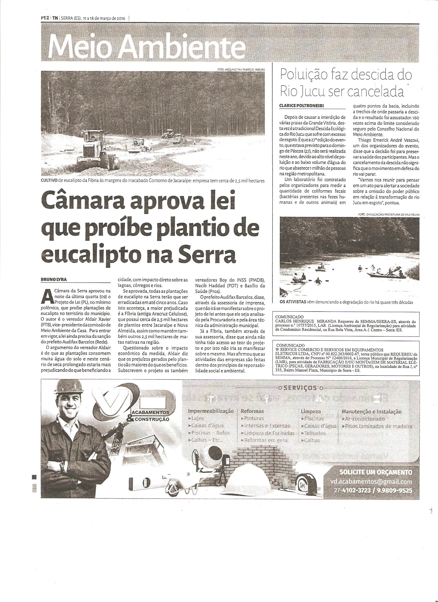 CLIPPING TN3 - 11 a 18/03/2016